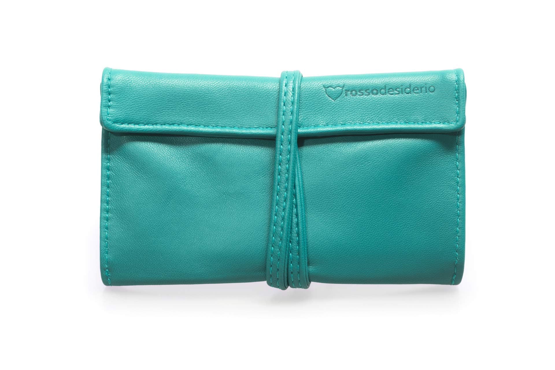 Tiffany leather tobacco pouch, case, bag, with strap, italian handmade product with Italian genuine leather - present ideas - unisex