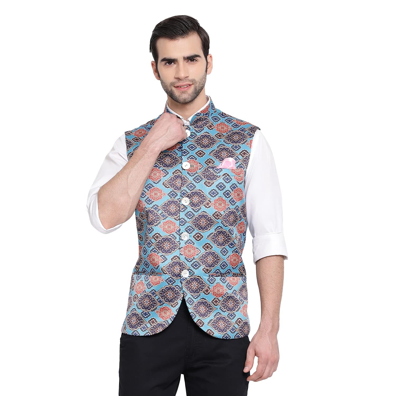 VASTRAMAY Men's Neheru Modi Ethnic Jacket