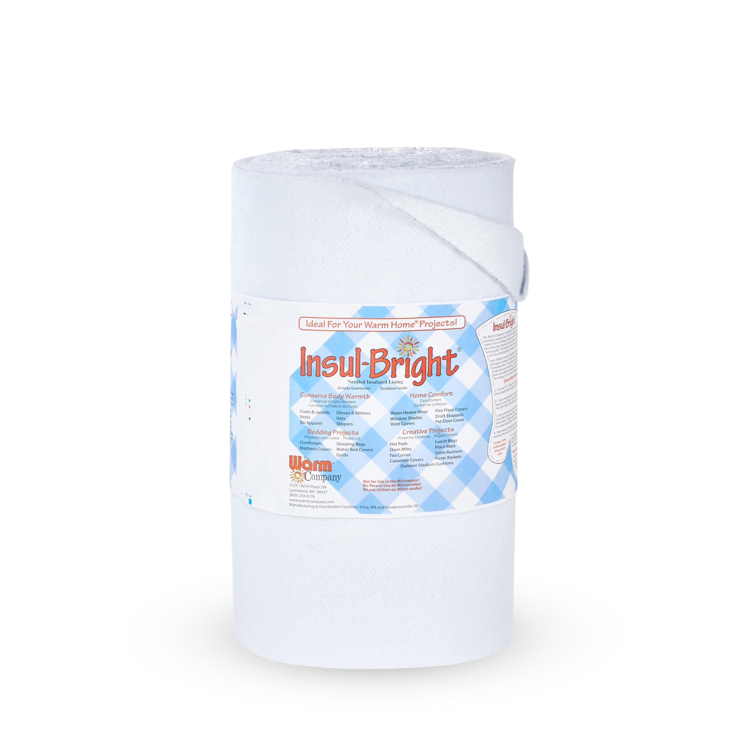 The Warm Company - Insul-Bright – 45" x 40 Yard Bolt, Insulated Batting for Quilting, Sewing, Crafts & Home Projects