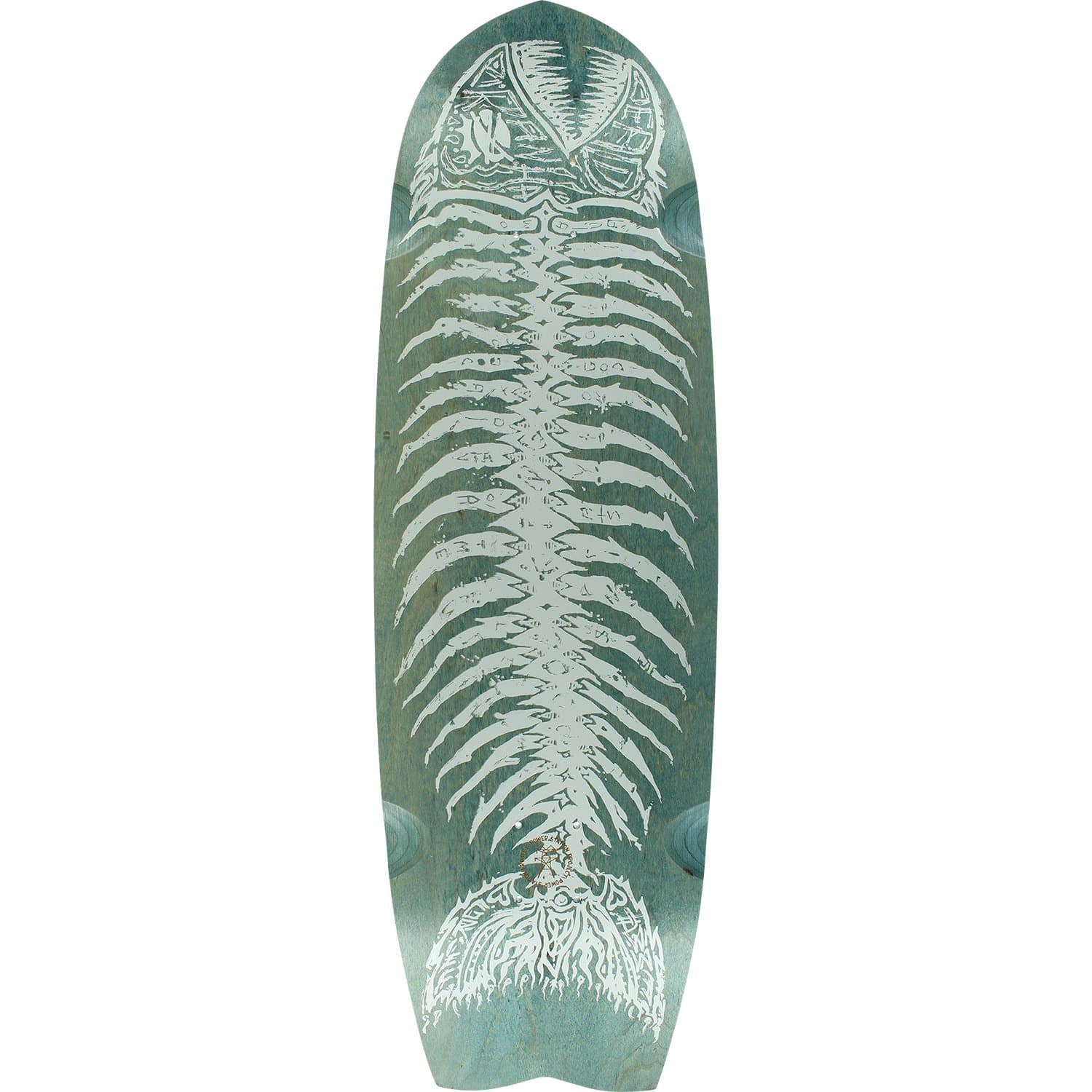 Skateboards Dead Piranha Deck-10x34 Blue (PRE-GRIPPED DECK) (Bundled with FREE 1" Hardware Set)
