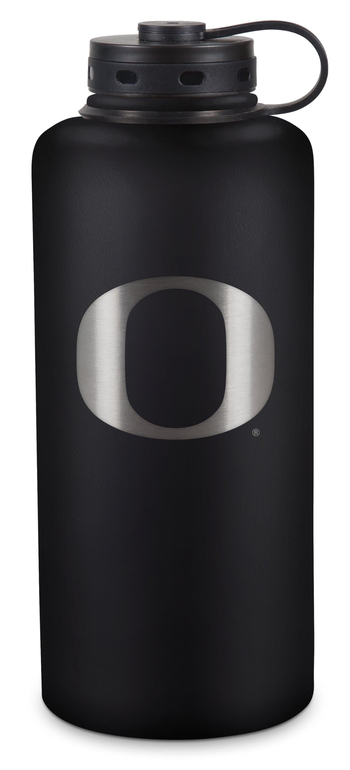 NCAA Oregon Ducks Doublewall Insulated Laser Engraved Stainless Steel Bottle, 64-Ounce