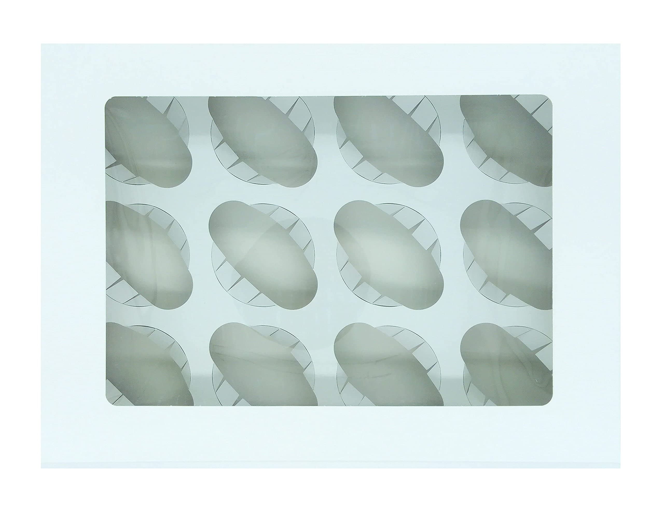 10 x Tyvos 12-Hole White Cupcake Boxes