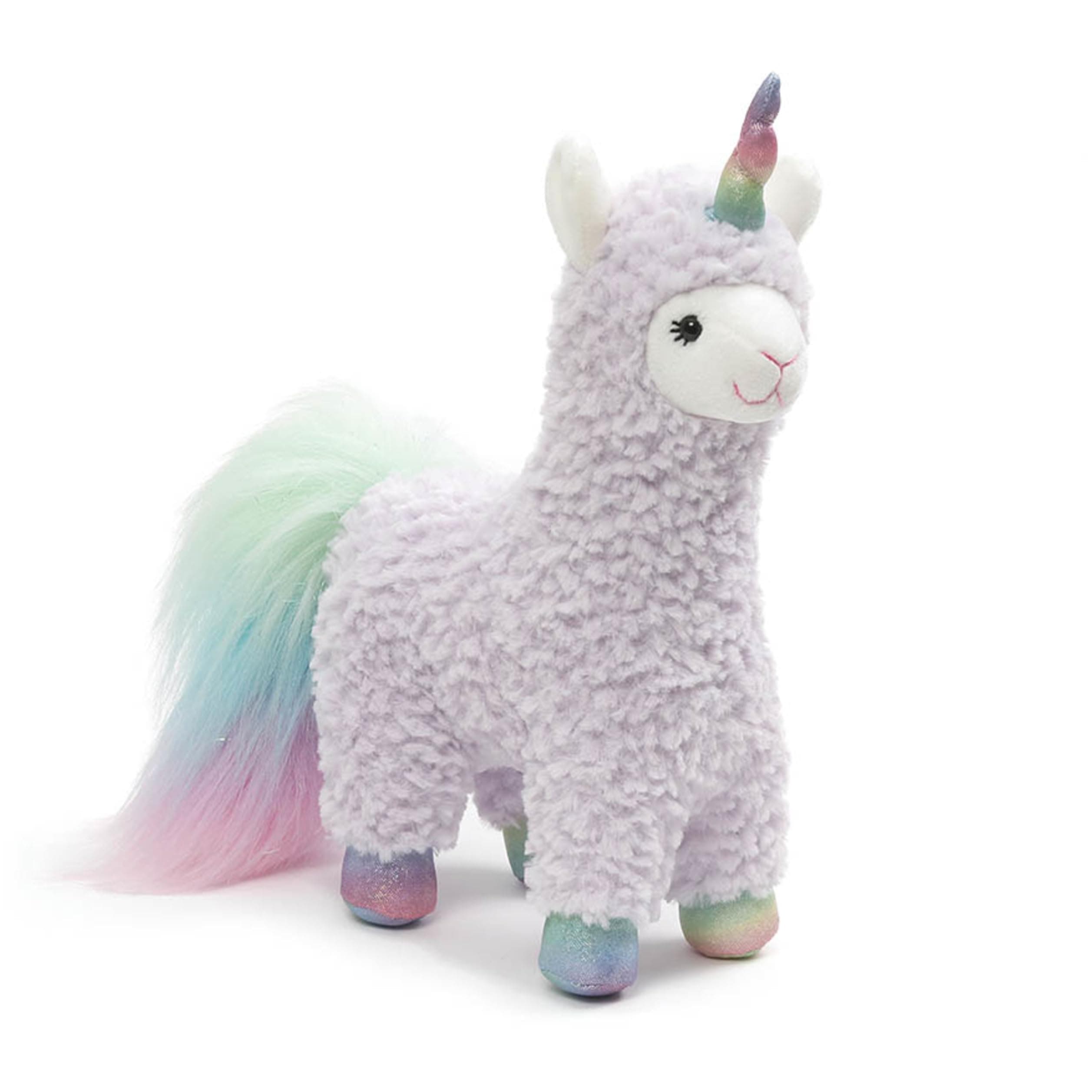 GUND Sugar Plum Llamacorn Plush Toy, Unicorn Stuffed Animal for Ages 1 and Up, Purple/Rainbow, 11"