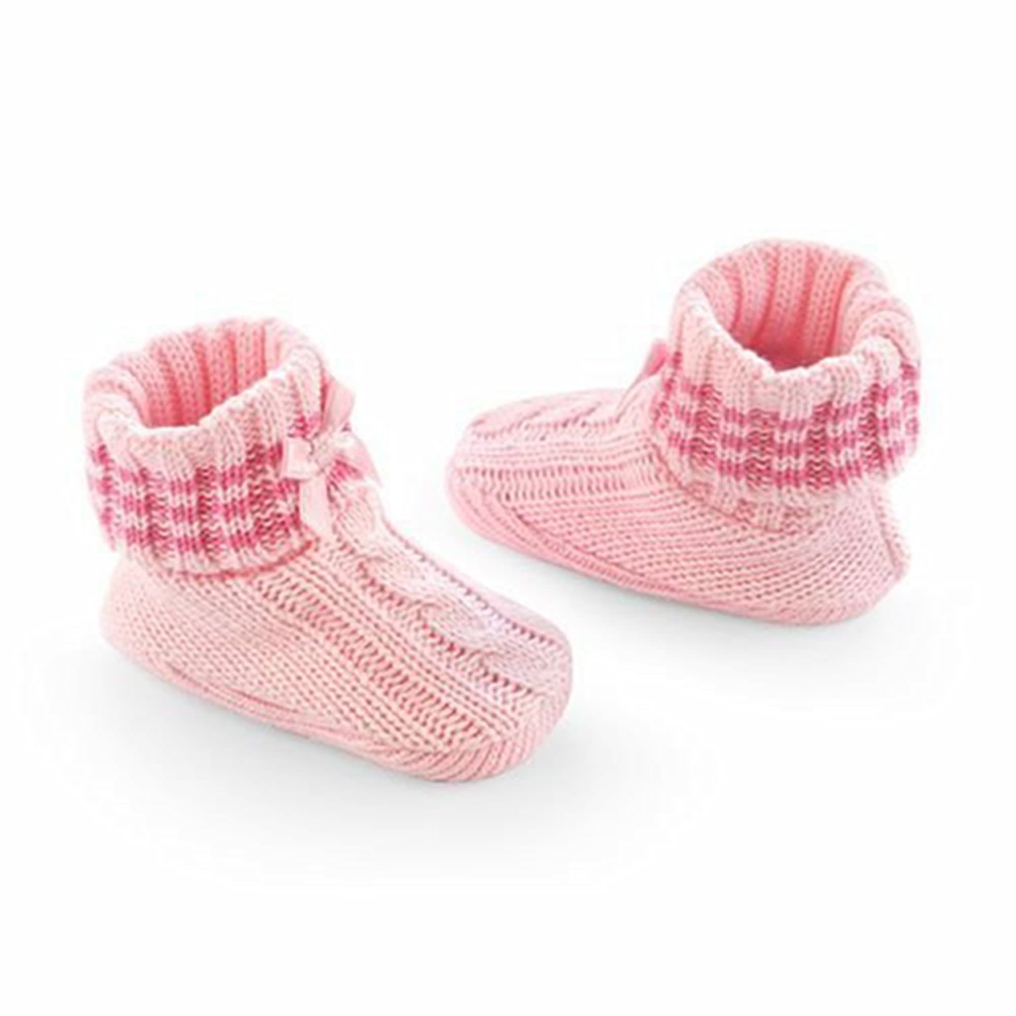 First Moments Cable Knit Baby Booties (Pink)