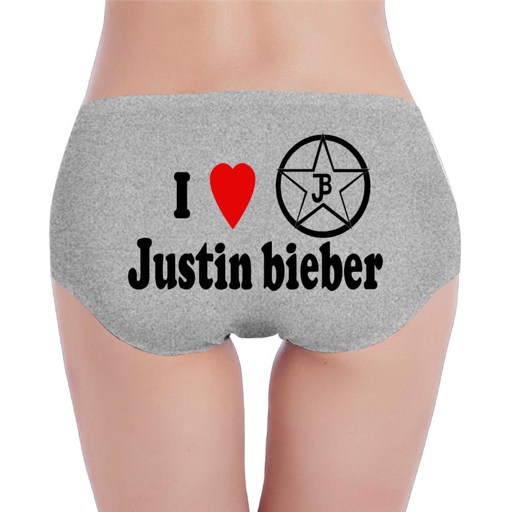 GYB HOME Bieber Music Justin Underwear Brief For Women Ash