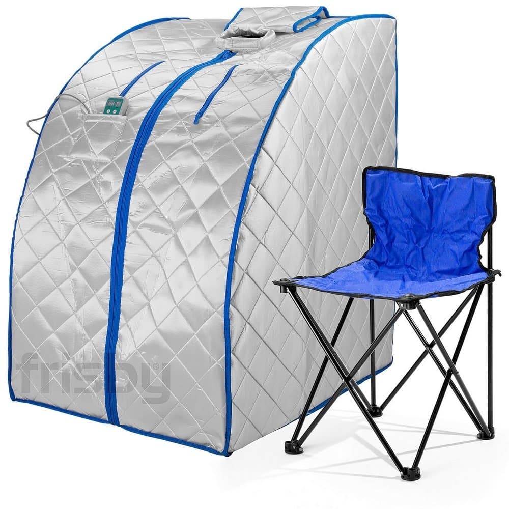 Durasage Infrared IR Far Ion Portable Indoor Personal Spa Sauna with Air Ionizer, Negative Ion Generator and Heating Foot Pad with Chair