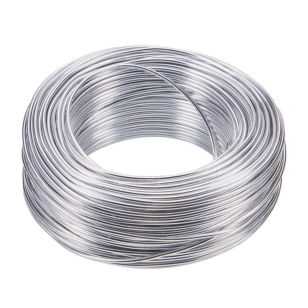 NBEADS 1 Roll of Aluminum Craft Wire Silver for Jewellery Craft, Modelling Making, Armatures and Sculpture - 2mm x 55M (Diameter x Length)