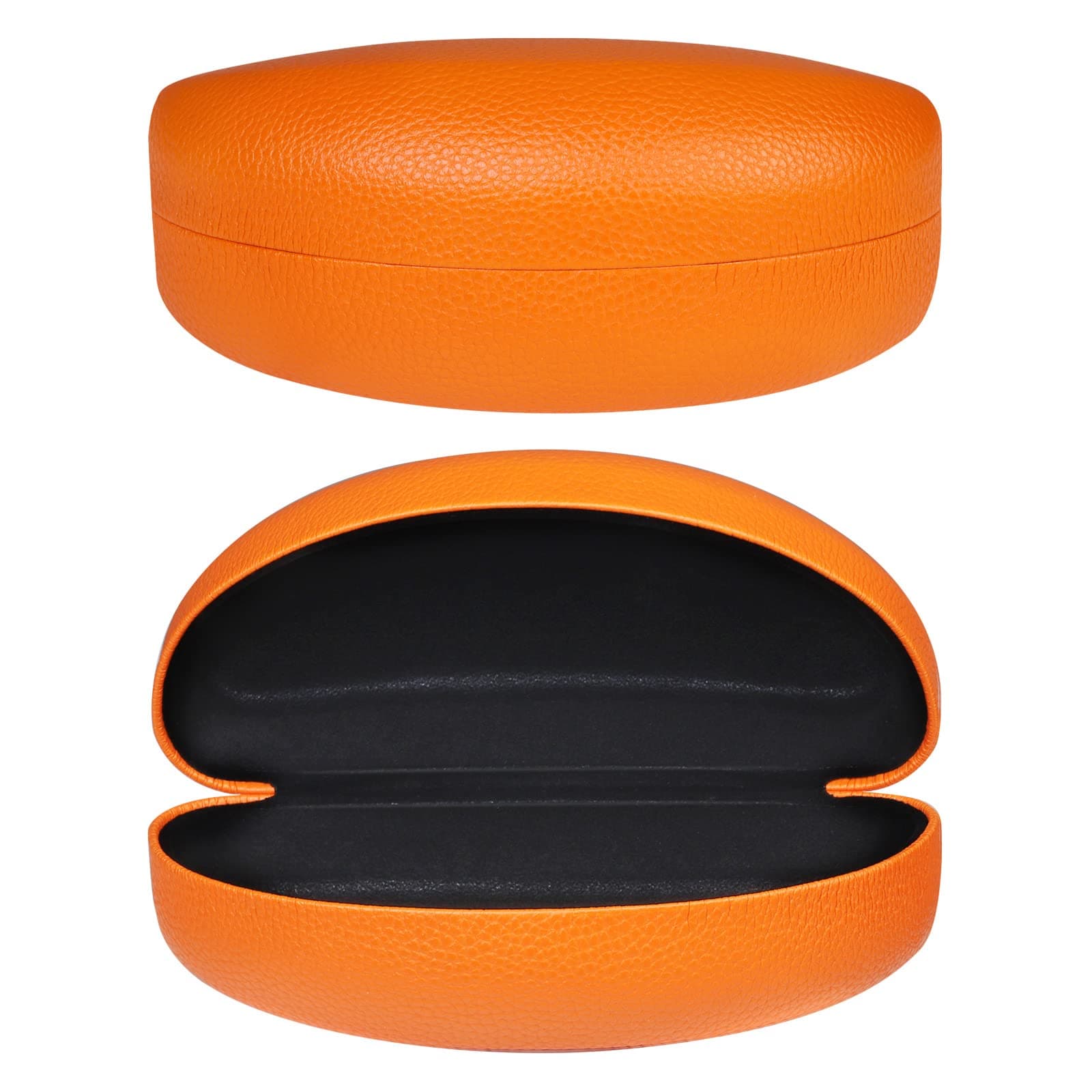 Hard Shell Sunglasses Case,PU Leather Classic Large Glasses Case for Women Men Lady