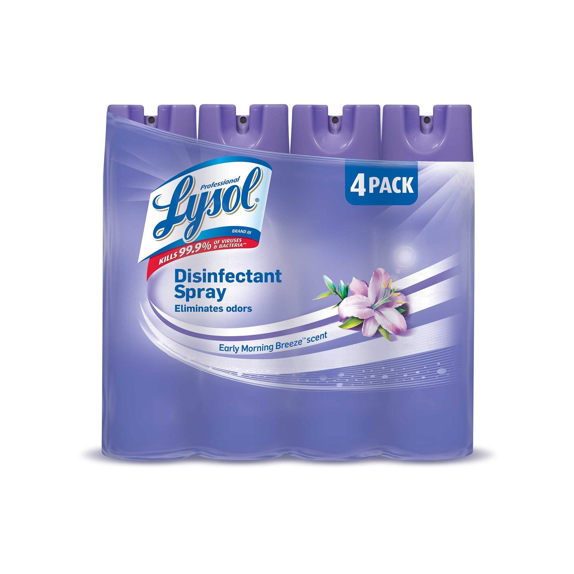 An Item of Lysol Disinfectant Spray 4pk- Early Morning Breeze - Pack of 1 - Bulk Disc