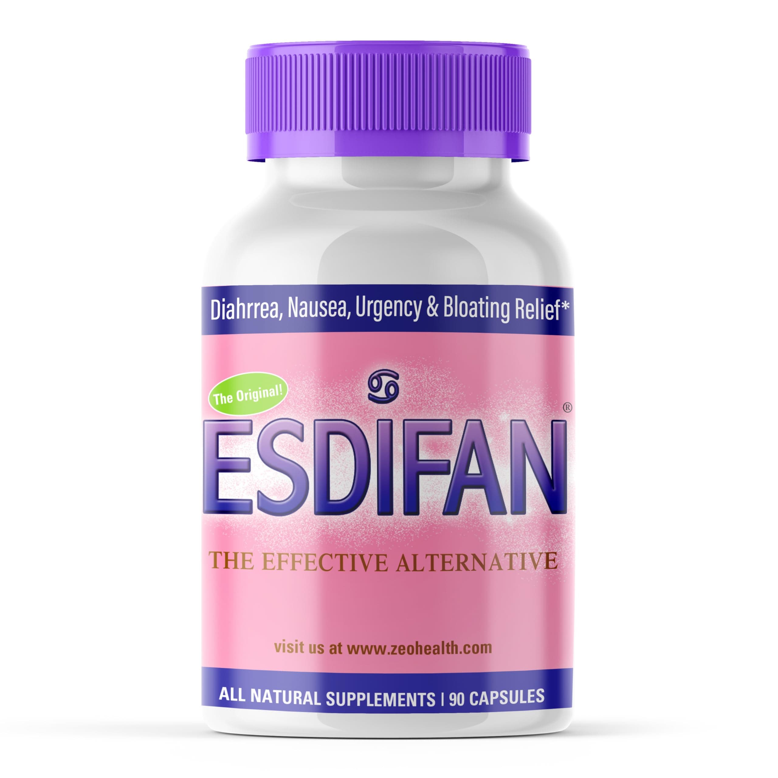 | Supports Natural Relief of Diarrhea, IBS, Nausea, Gas & Bloating | Promotes Gut Health, Energy & Nutrient Absorption | with Zeolite, B-12 and Calcium (90 Capsules)