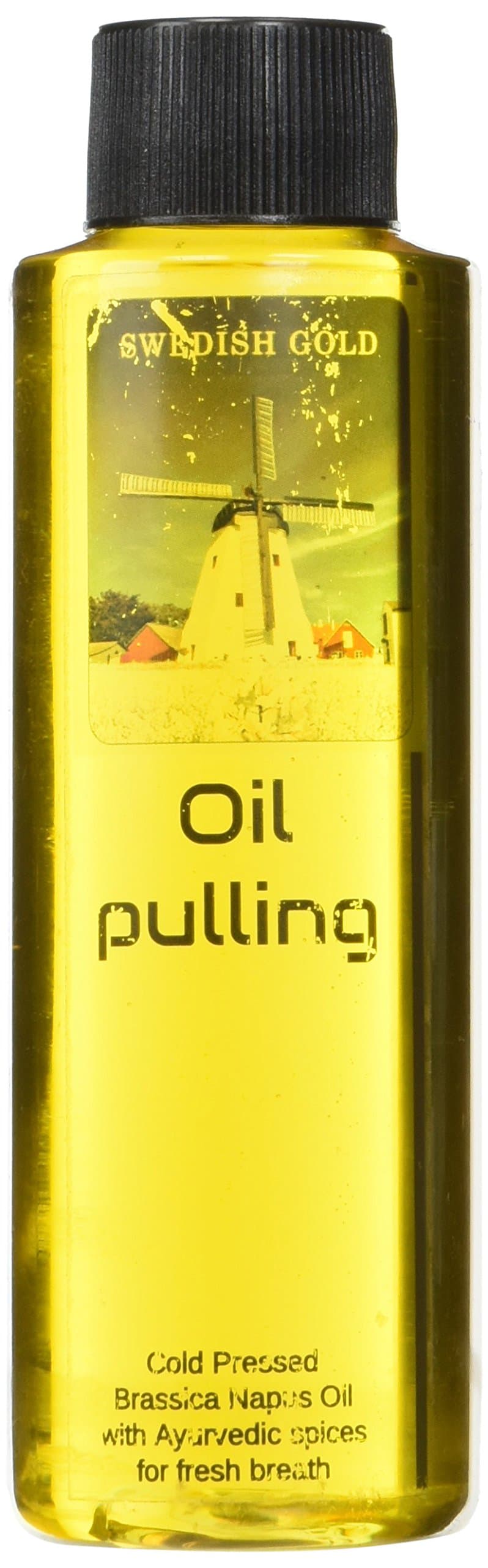 Swedish Gold Organic Cold Pressed Brassica Napus Seed Oil for Oil Pulling, 4-Fluid Ounces