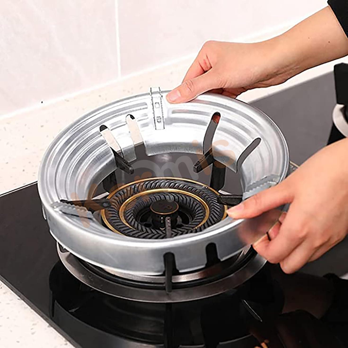 KERMIS gas stove burners | gas stove| gas stove stand | gas saver | kitchen accessories items | max gas savior | Chula stand Stove Protector | Energy saving Stand for Gas