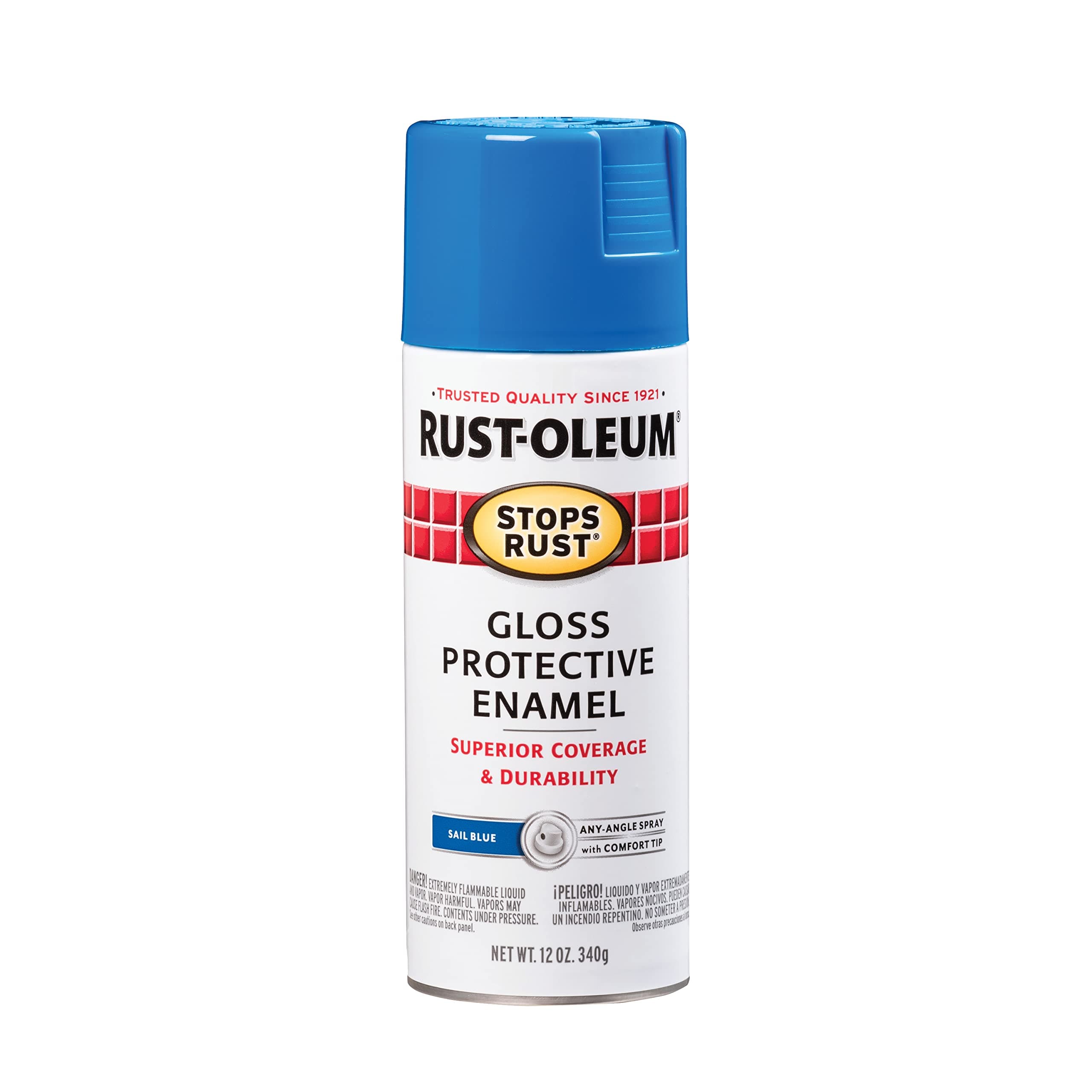 Rust-Oleum, Stops Rust Spray Paint Protective Enamel, Gloss Sail Blue, 340 grams, 7724830