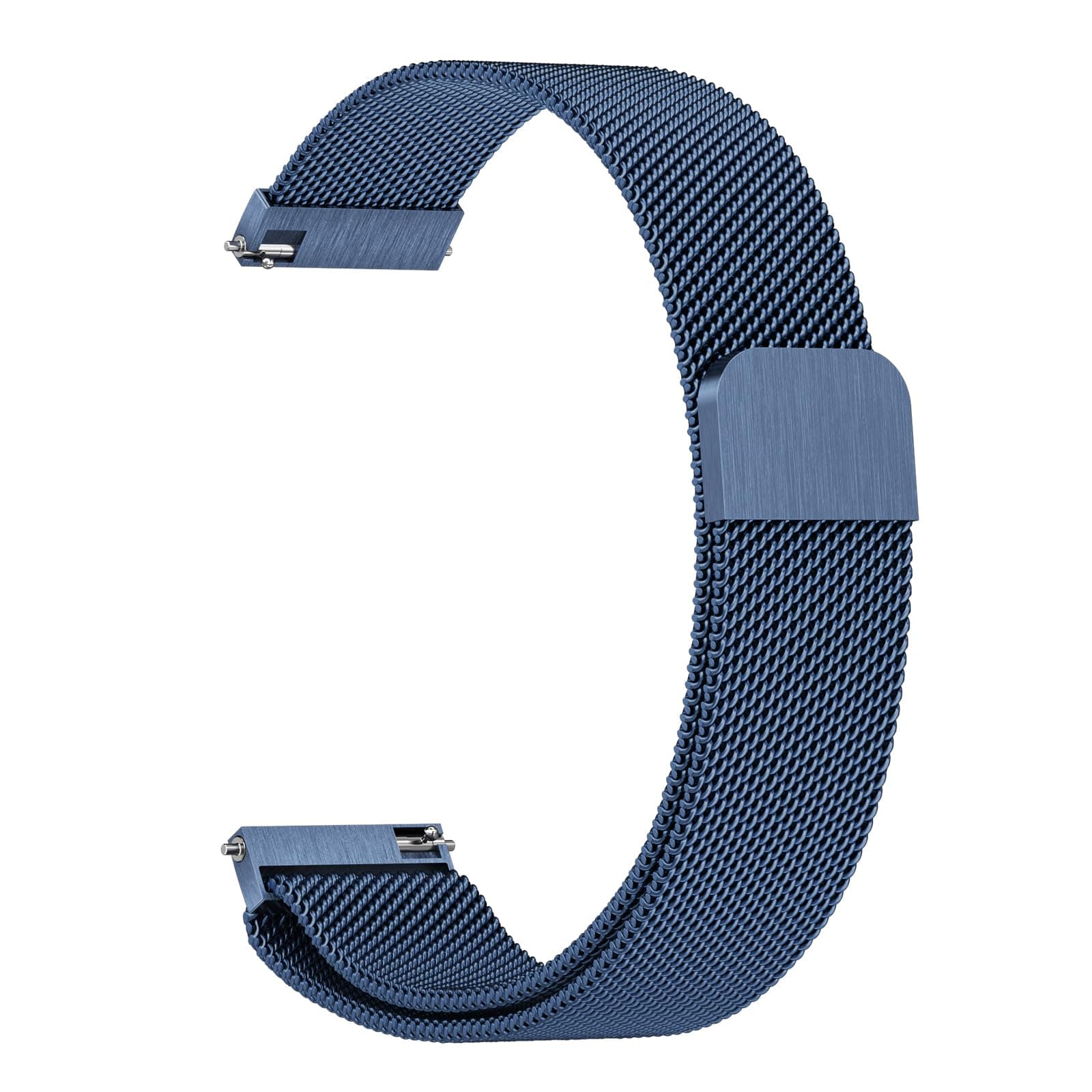 Mugust Stainless Steel Metal Watch Band for Men Women, Quick Release Watch Strap Adjustable Metal Mesh Solo Loop Bracelet Replacement Wristband 20mm 22mm