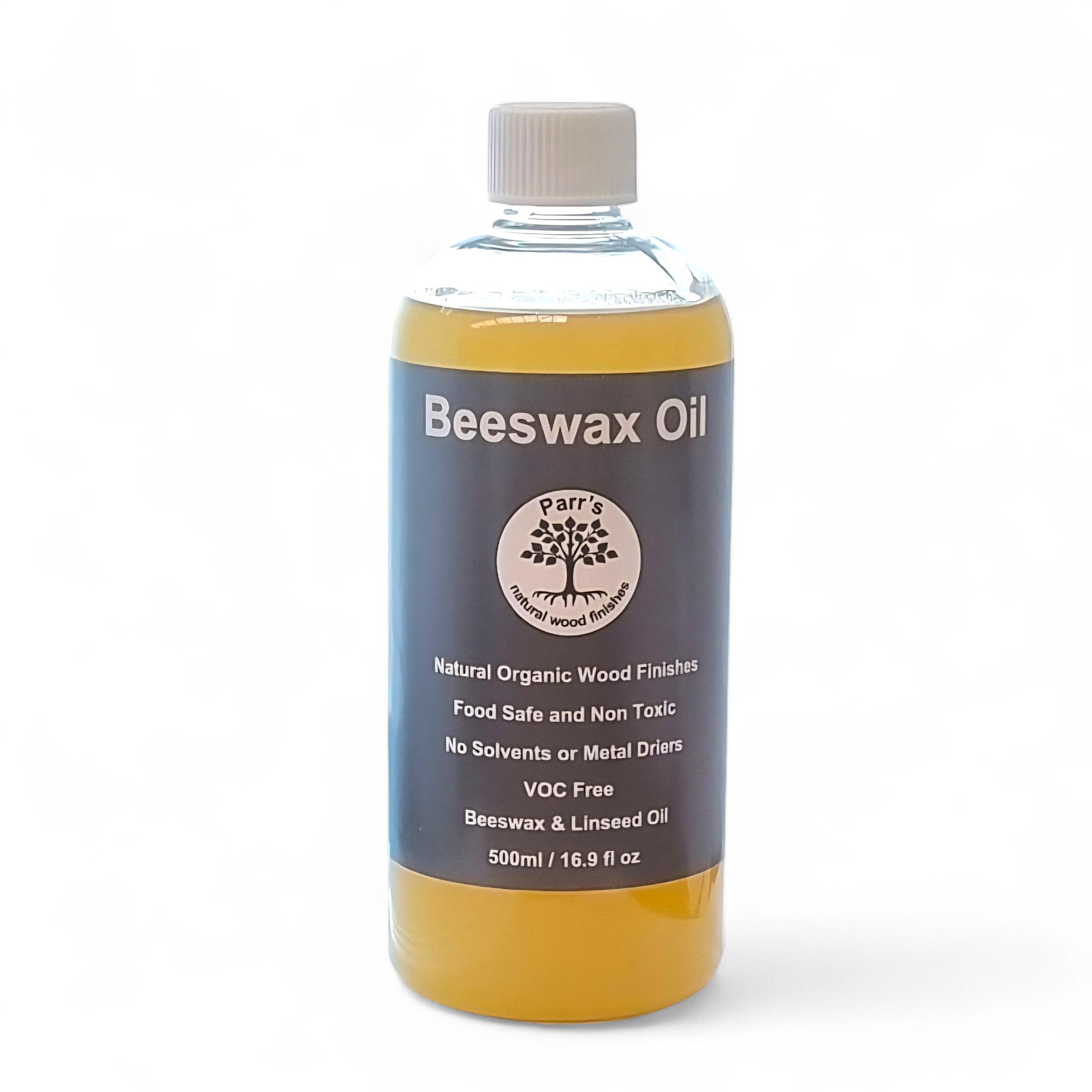 Beeswax Oil for Wood - 500ml - All Natural Beeswax & Polymerised Linseed Oil -Voc Free & Environmentally Friendly- Cutting Boards, Butcher Block Oil, All Internal Woodwork & Food Safe.
