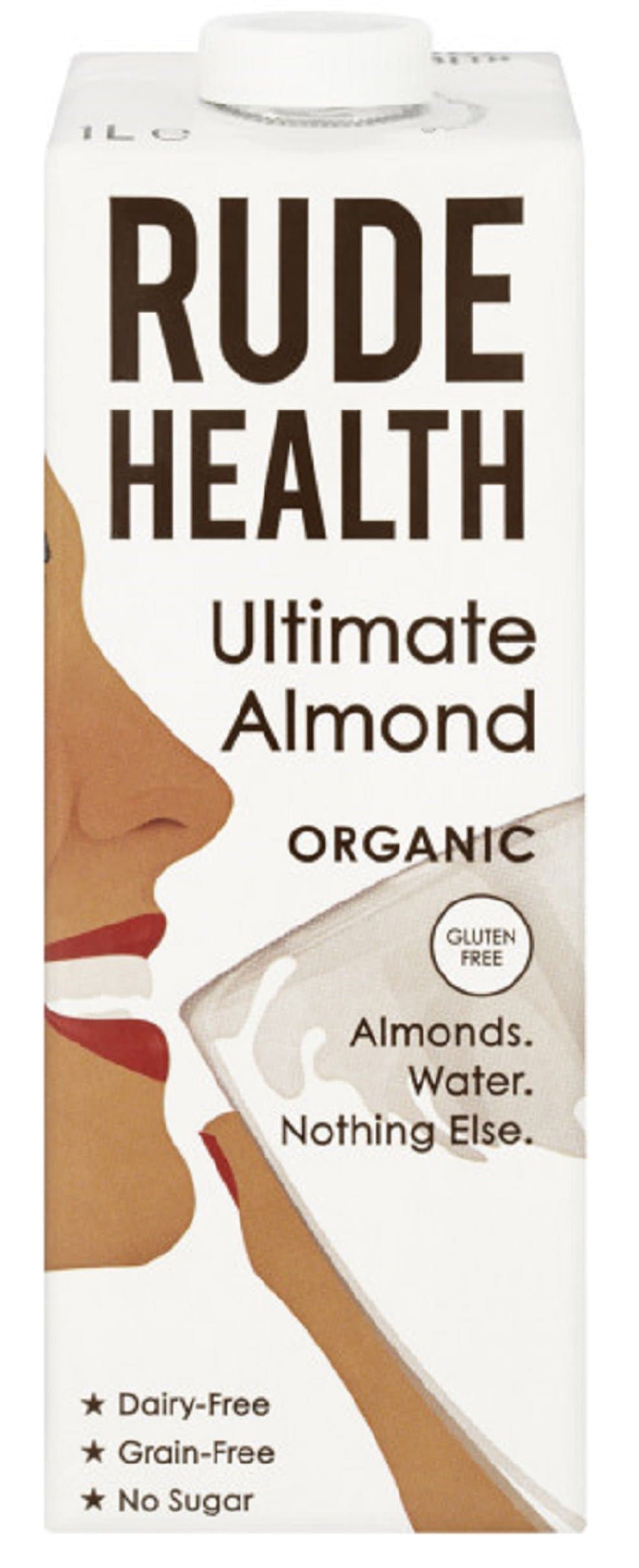 Rude Health Organic Almond Milk 1ltr (Pack of 6)