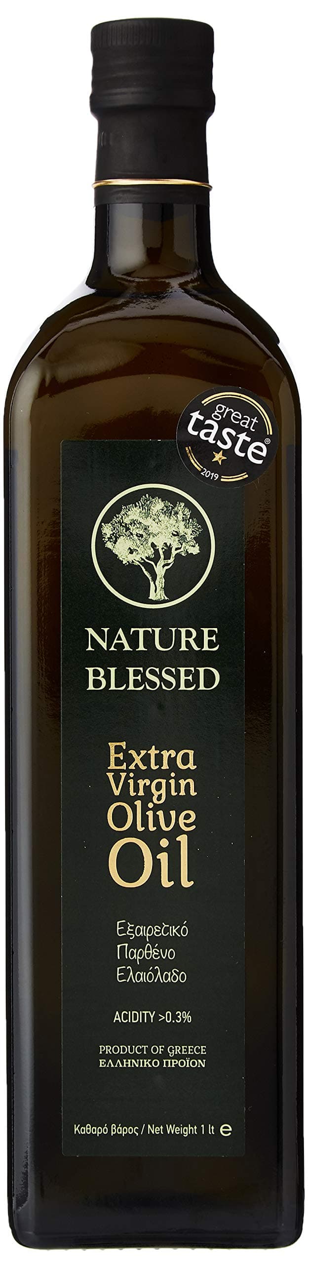 Nature Blessed Greek Extra Virgin Olive Oil 1000 ml Glass Bottle