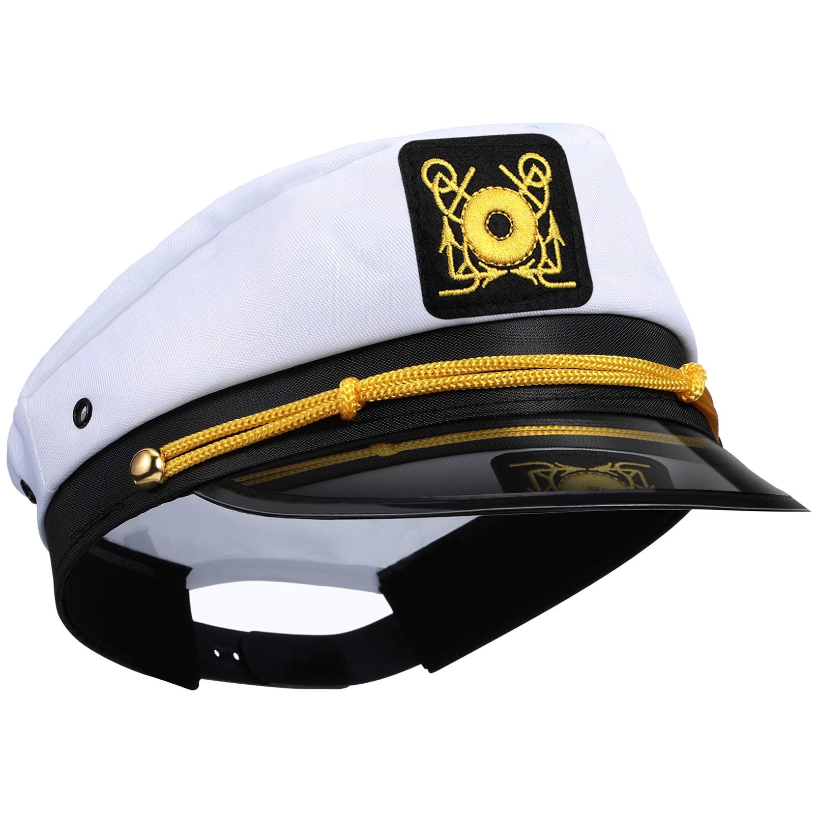 BBTOYacht Captain Hat Sailor Captain Men Hat Costume Hat Airplane Costume Hat Uniform Hat Women Cap Costume Accessory Adjustable for Costume Party (Classic Captain Hat)