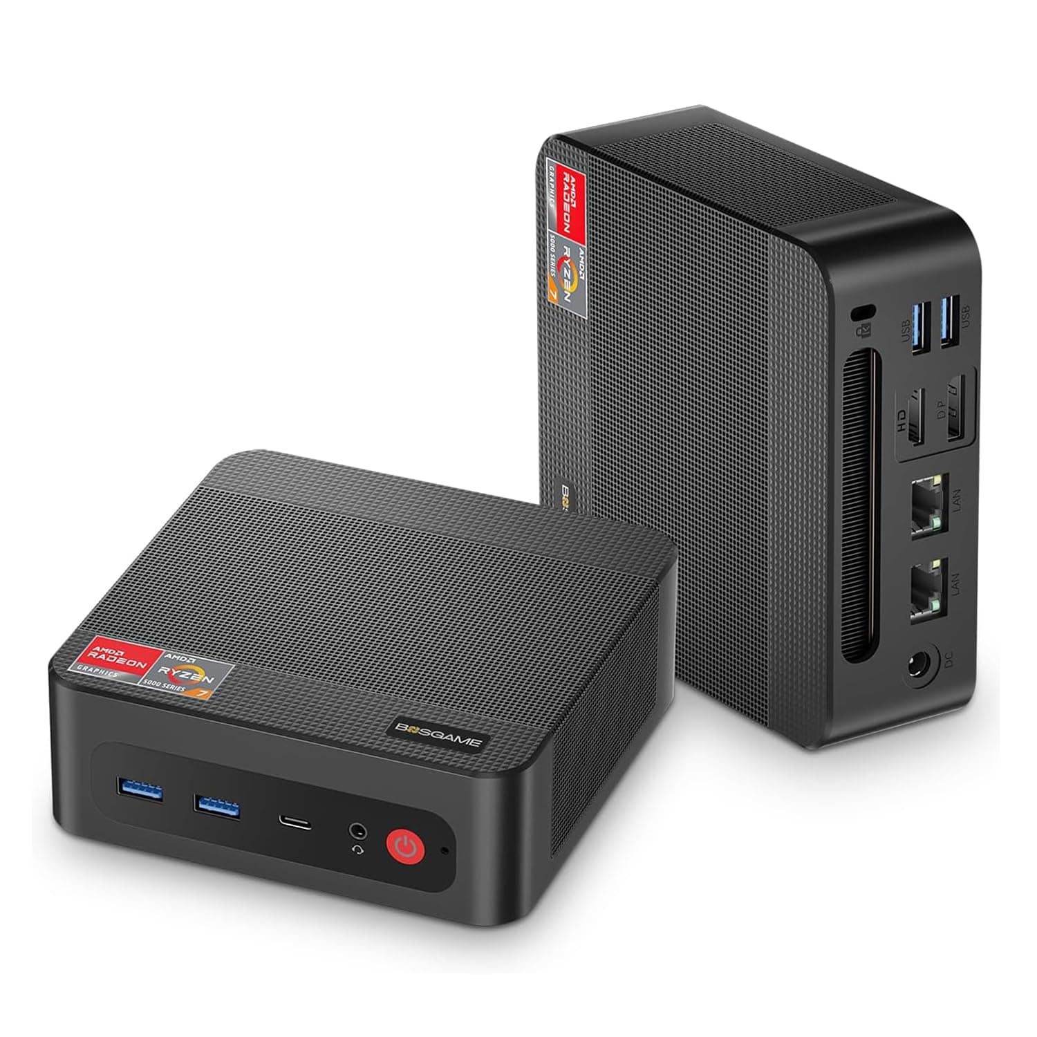 BOSGAME P4 Mini PC, Mini Desktop Computer with AMD Ryzen 7 5825U (up to 4.5GHz), 32GB DDR4, 1TB PCIe SSD, Dual LAN 2.5G & Wi-Fi 6E & BT5.2, 4K Triple Display, for Home, Office, Gaming, Design
