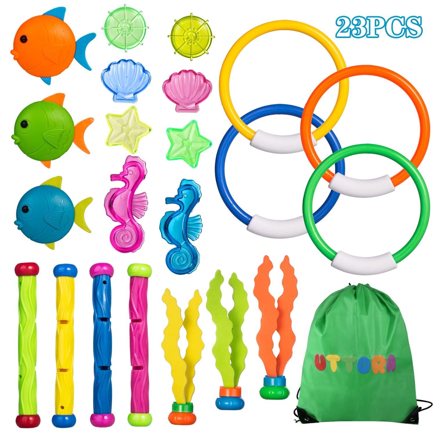 UTTORA Diving Toys Underwater Swimming Pool Toys Diving Game Training Gift for Kids Boys Girls