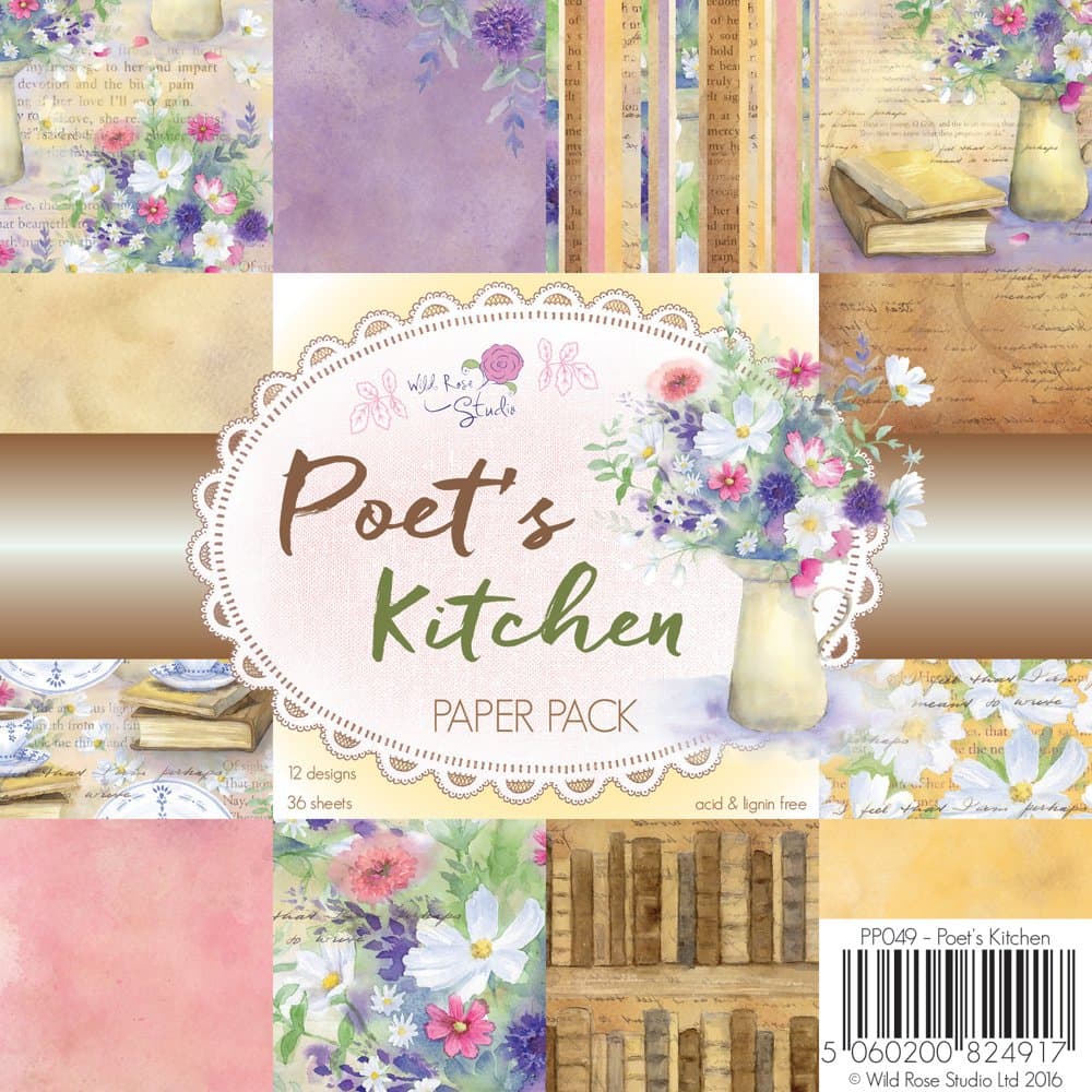 Wild Rose Studio 6x6" Paper Pack, Poet's Kitchen