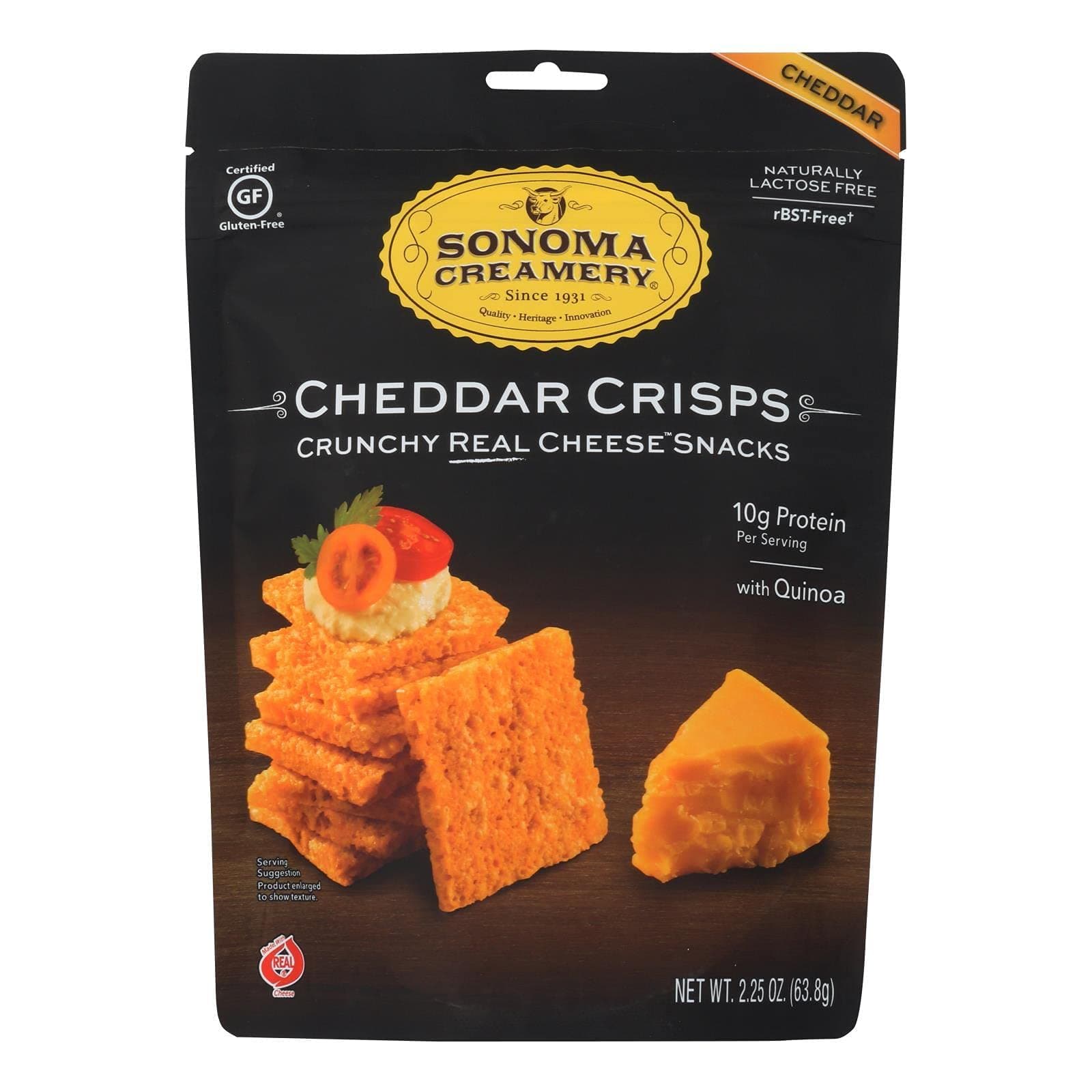 Gluten-Free Cheddar Cheese Crisps, 2.25 Ounce