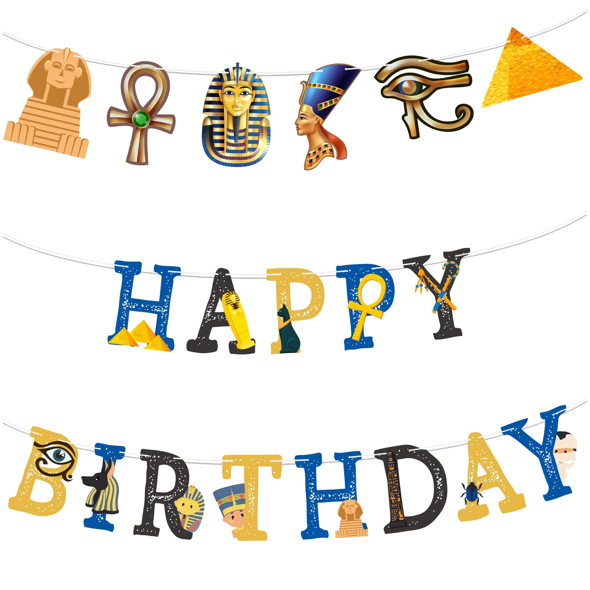 Htabiol Egypt Birthday Banner, Ancient Egyptian Party Decorations, Ancient Egypt Birthday Party Decorations, Egyptian Happy Birthday Banner, Suit for Egyptian Birthday, Egyptian Decorations Party