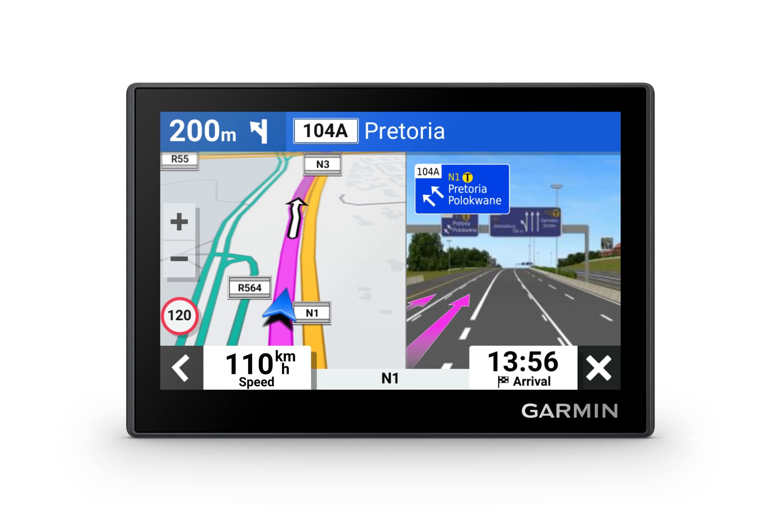 Drive 53, GPS Sat Nav, 5" display, Full EU Mapping, Driver Alerts, TripAdvisor feature, Environmental Zone guidance, Live Traffic and Weather via Garmin Drive app