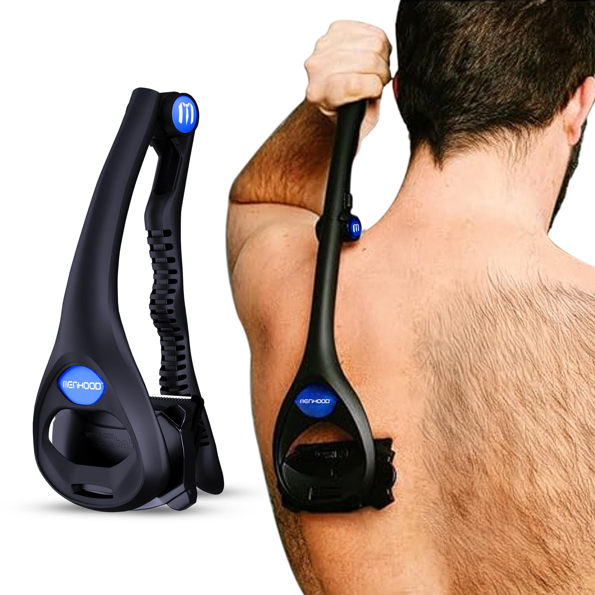 MENHOOD Back Shaver | Multi Purpose Full Body & Back Shaver For Men | Easy To Use | Foldable | Reusable Shaving Razors | Hair Removal | Wet or Dry Shaving