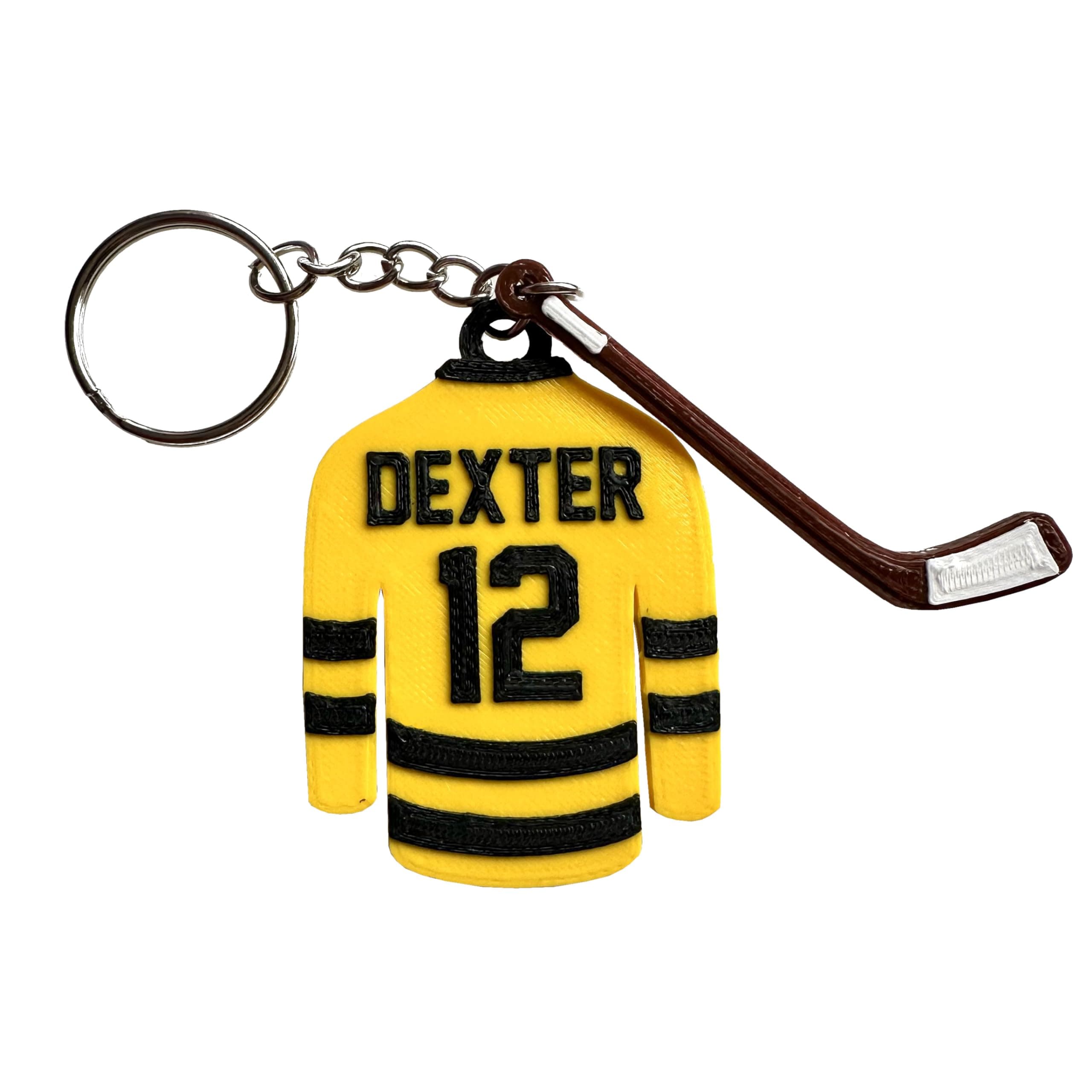 Ice Hockey Shirt Keyring - Keychain - Personalised 3D Printed - Icehockey - Team - Sportsman - Fun Gift - Stocking Filler