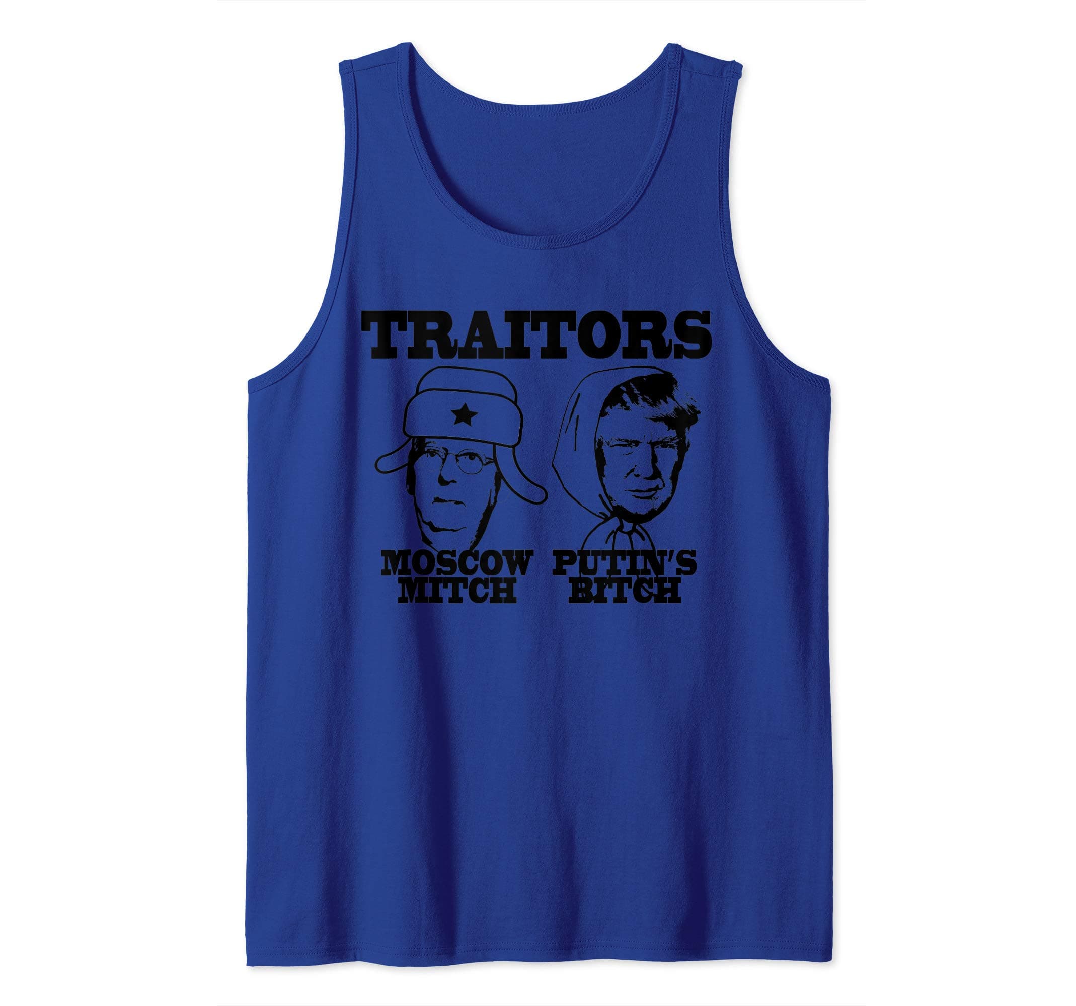 TRAITORS: MOSCOW MITCH PUTIN'S BITCH Russian Trump Meme Tank Top