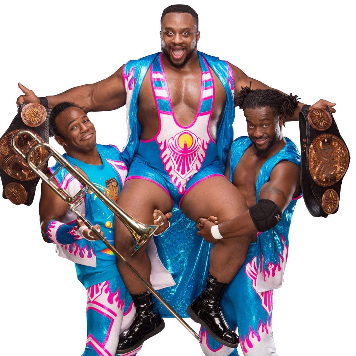 United Mart Poster The New Day - Big E, Kofi Kingston, Xavier Woods WWE Wrestling Poster Size 12 x 18 Inch Poster Rolled