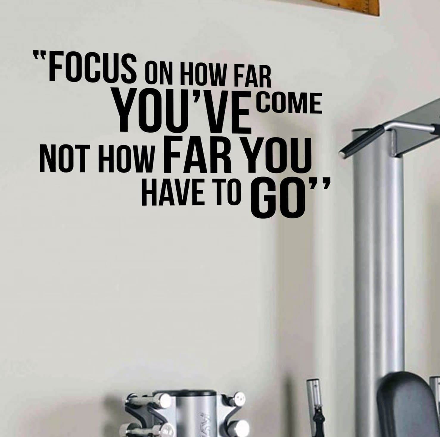 Focus Life Work Premium Motivational Wall Art Decal. (Black)