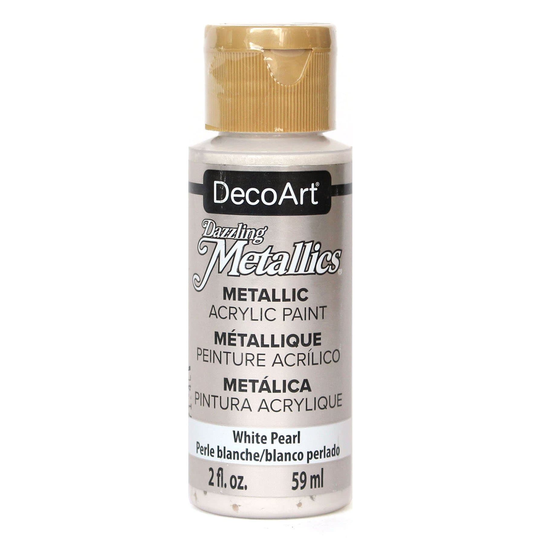 Deco Art Americana Acrylic Metallic Paint, White Pearl,59 ml (Pack of 1)