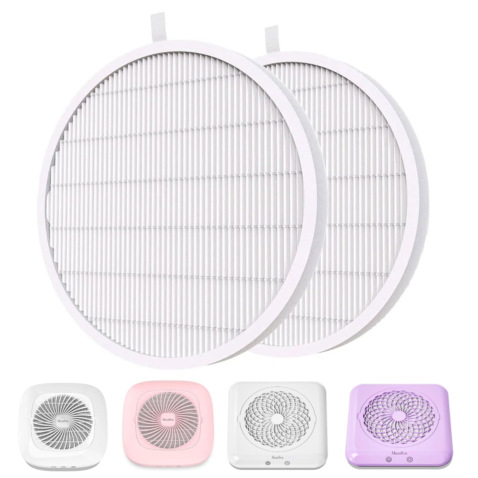 Nail Dust Collector Replacement Filter 2 Pack, Reusable Dust Filter for MelosySusie Nail Dust Collector Vacuum Fan Dust Collector Extractor Electric Dust Suction Machine