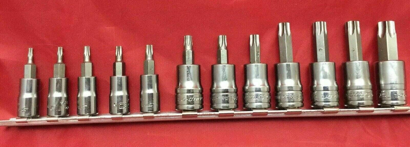 Snap-On 12 Piece 6 Point Torx Bit Deep Socket Driver Set, Part #212EFTXY