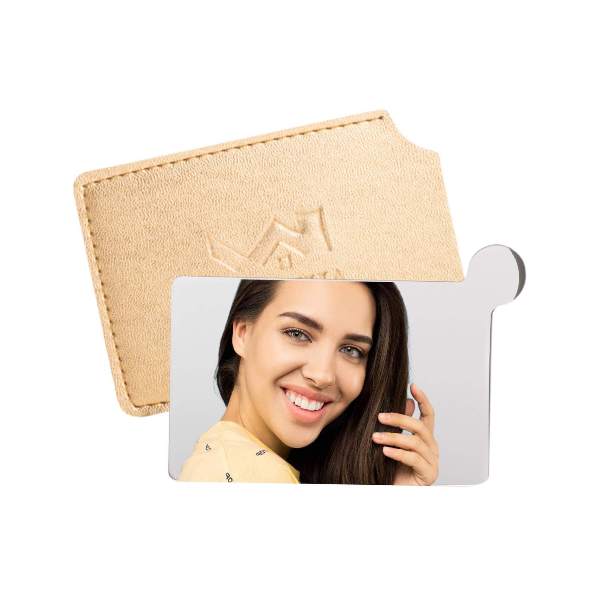 Compact Small Mirror for Purse Pocket Mirror for Women Travel Mirror Unbreakable Gift for Women Girls Bridesmaid Bride Bridal Shower (Gold)