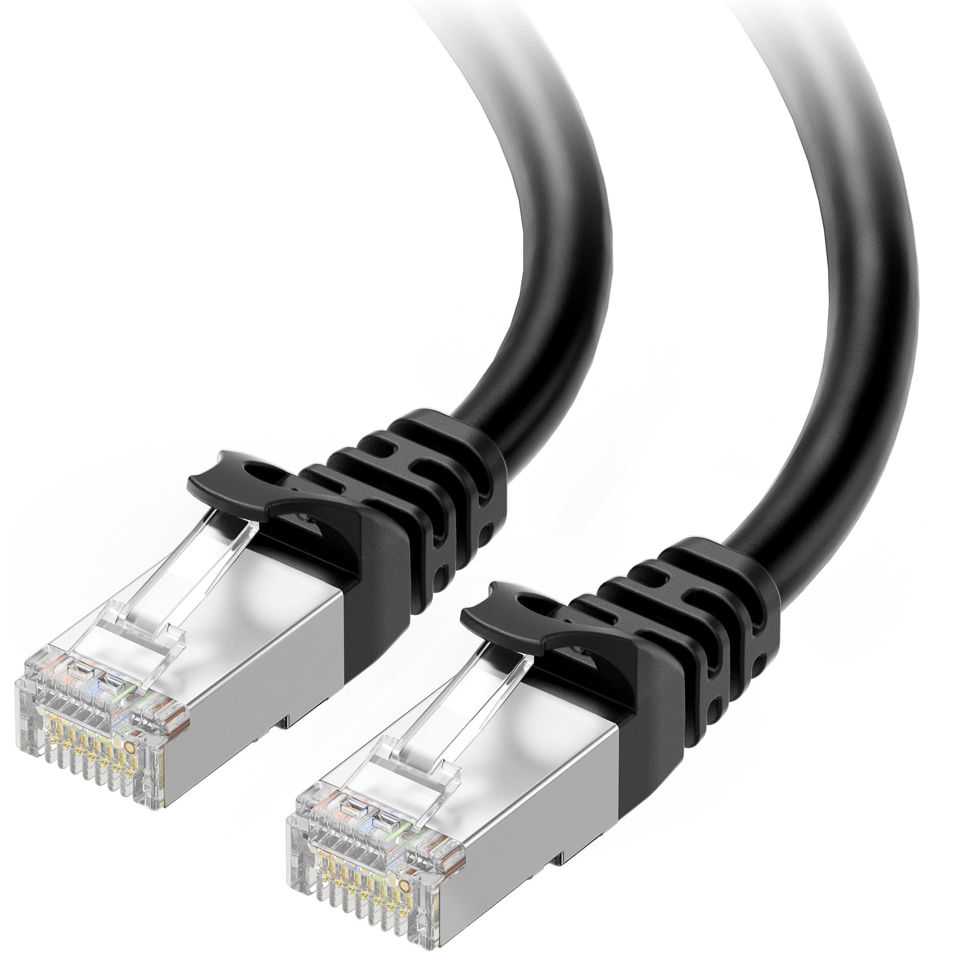 Cable Matters Cat6a Snagless Shielded (SSTP/SFTP) Ethernet Patch Cable in Black 10 Feet