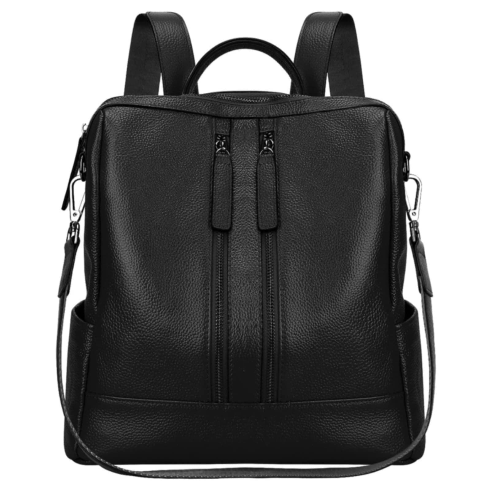 S-ZONE Lightweight Women Genuine Leather Backpack Small Casual Shoulder Bag Purse