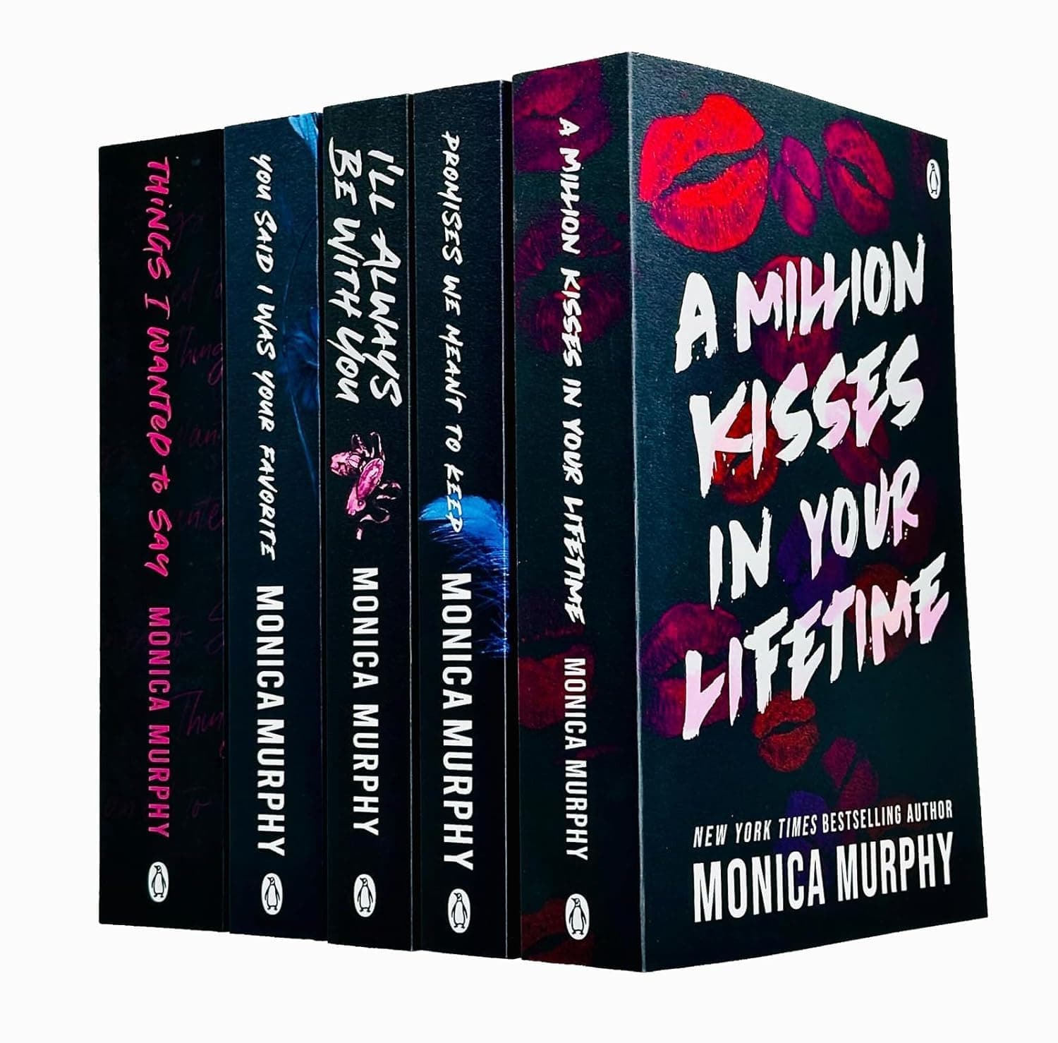 Lancaster Prep Series 5 Books Collection Set By Monica Murphy (I’ll Always Be With You, You Said I Was Your Favorite, Promises We Meant To Keep & A Million Kisses In Your Lifetime)