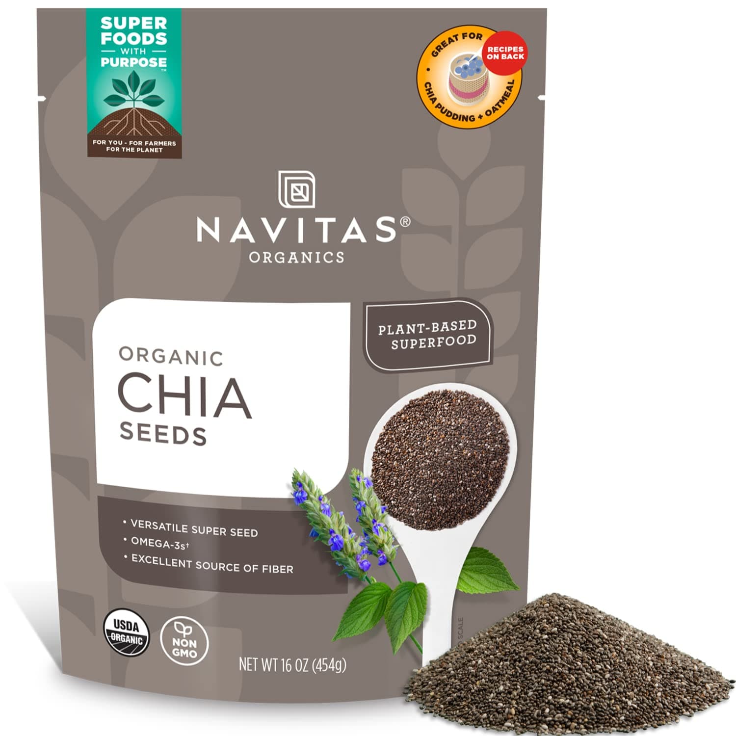 Navitas Organics - Raw Chia Seeds Certified Organic 16 Oz.