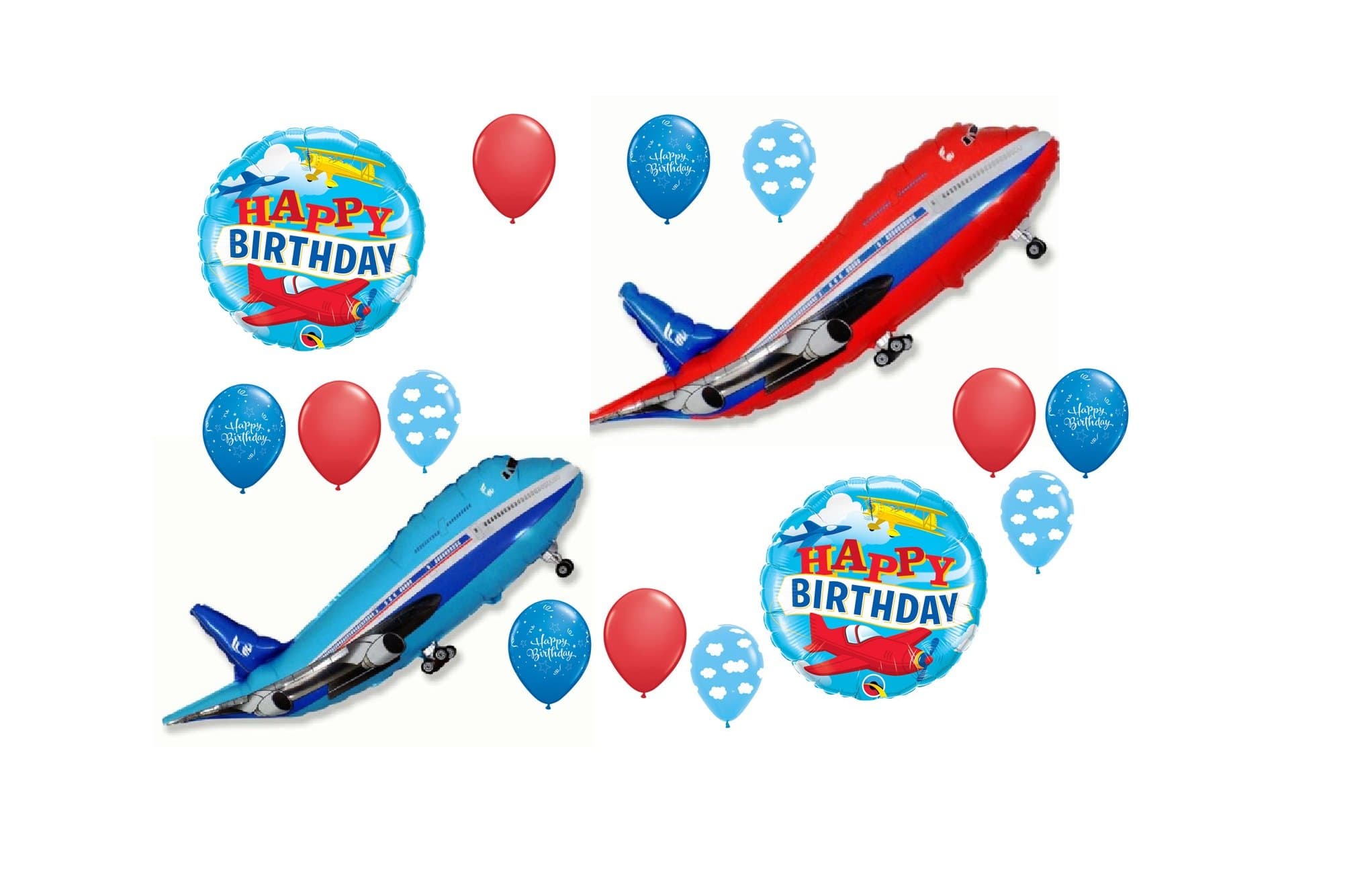 16 Balloons New Plane Set Airplane Aeroplane Birthday Favors Decor Gift Party