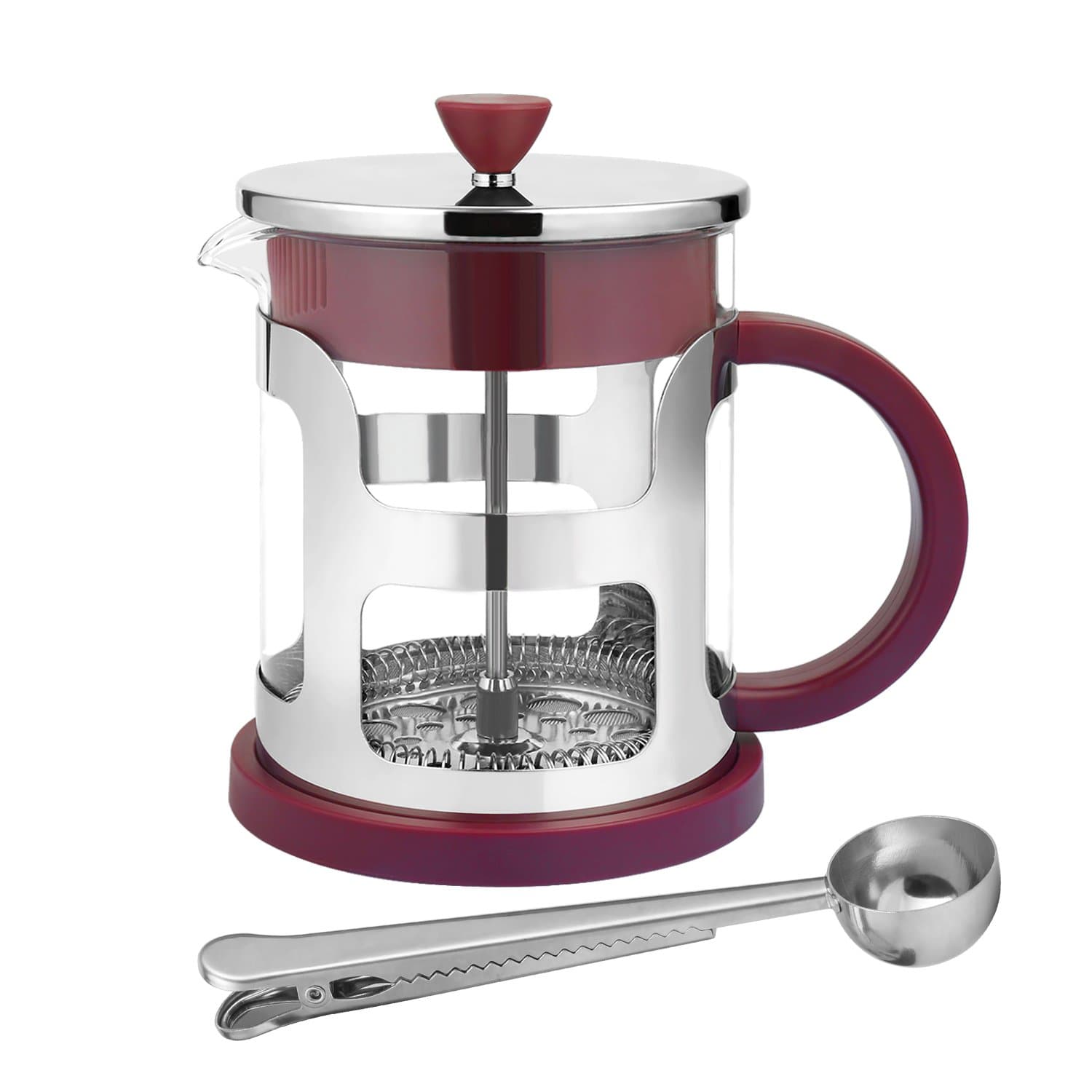 DCBRAA French Coffee Press,34 oz 1000ml Foffee Pot,Stainless Steel Plunger Coffee Filter & Borosilicate Glass Pot & Teapot