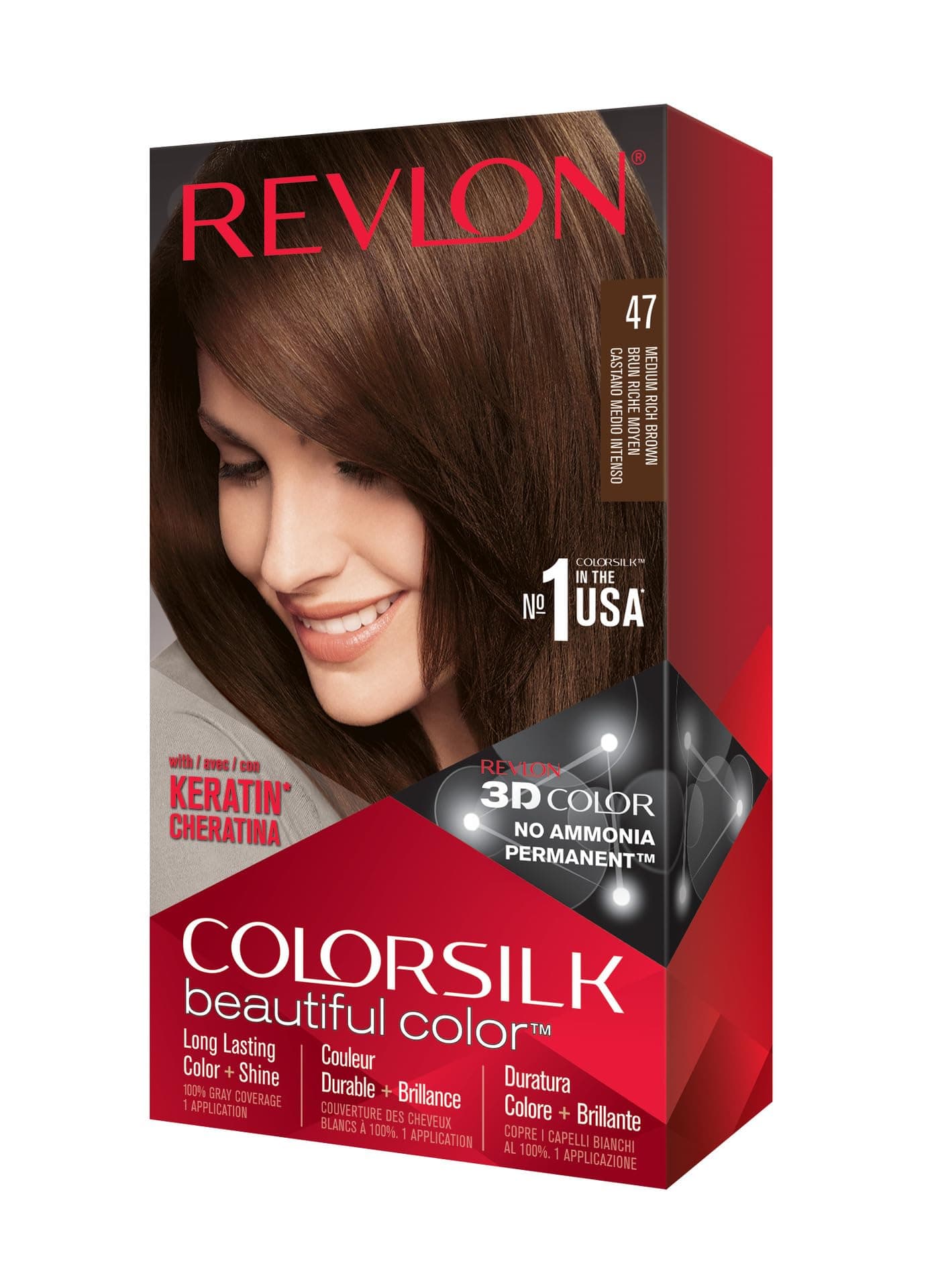 Colorsil Permanent Hair Colour, Medium, Rich Brown 47