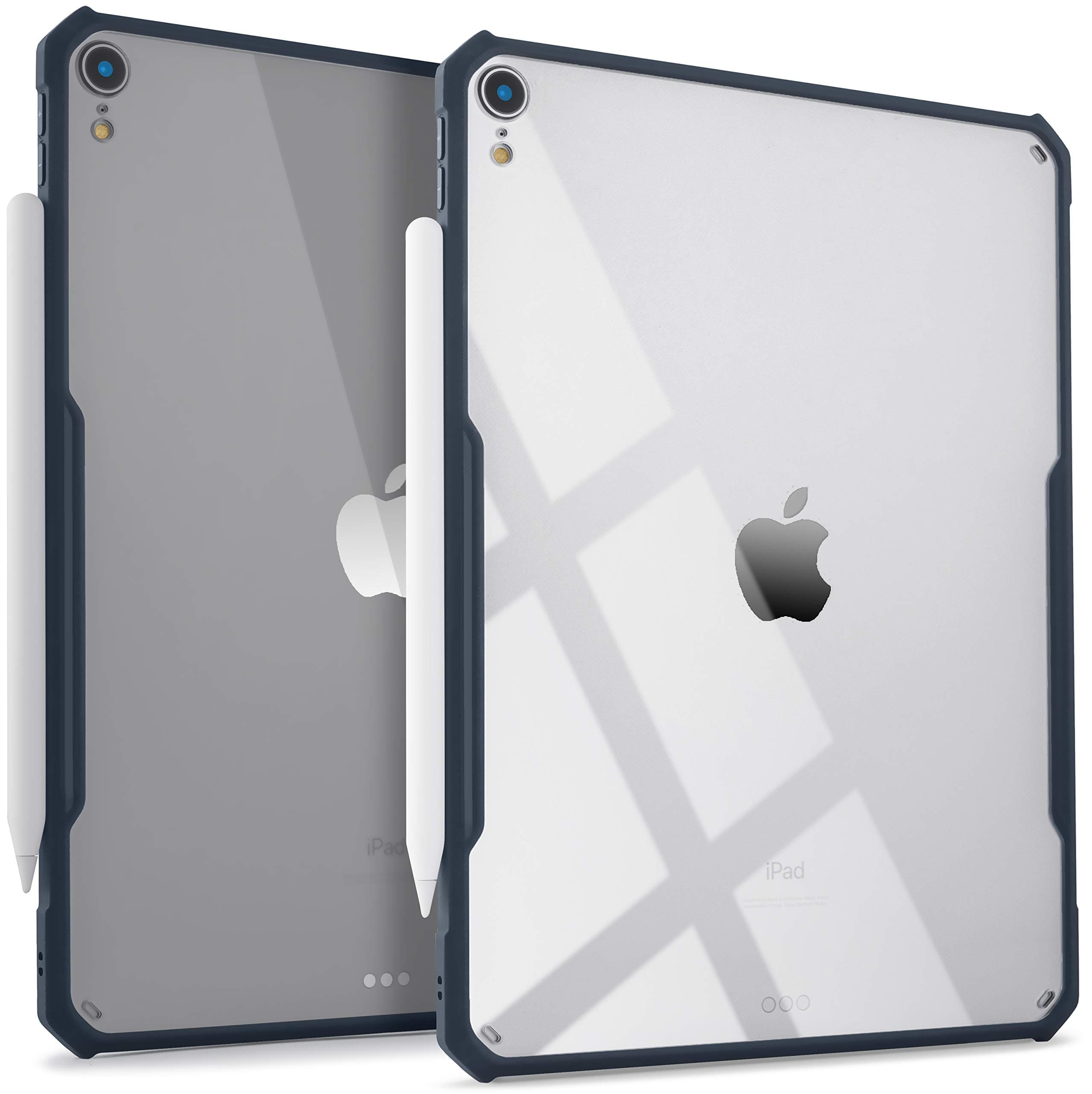 iPad Pro 11-inch 2018 Ultra-Slim Clear Case, Supports Apple Pencil Wireless Charging [Absorbs Shock] Flexible TPU, Lightweight by (Blue)