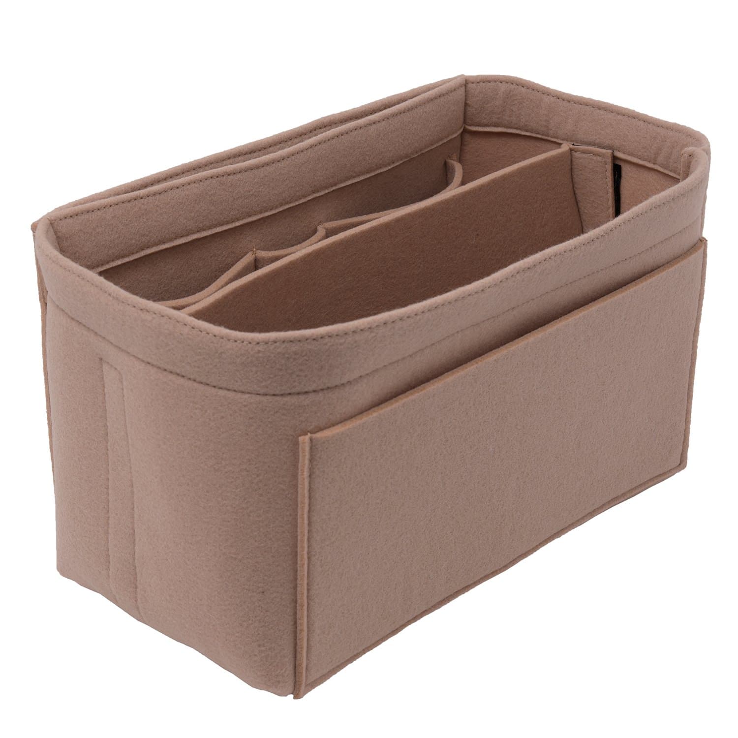 Felt Insert Bag Organizer Purse Organizer, Handbag Bag in Bag for Speedy Neverful Longchamp,Large,Beige(style 2)