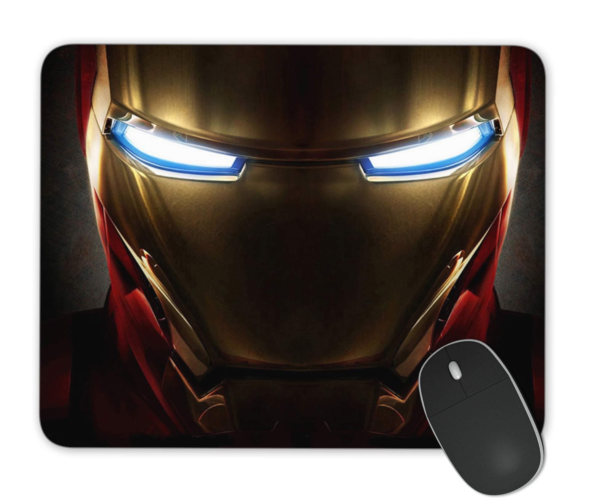 WTJGHY Rectangular Non-Slip Computer Mouse Pad, Iron Eye-Iron Man Mouse Pad, Laptop Mouse Pad
