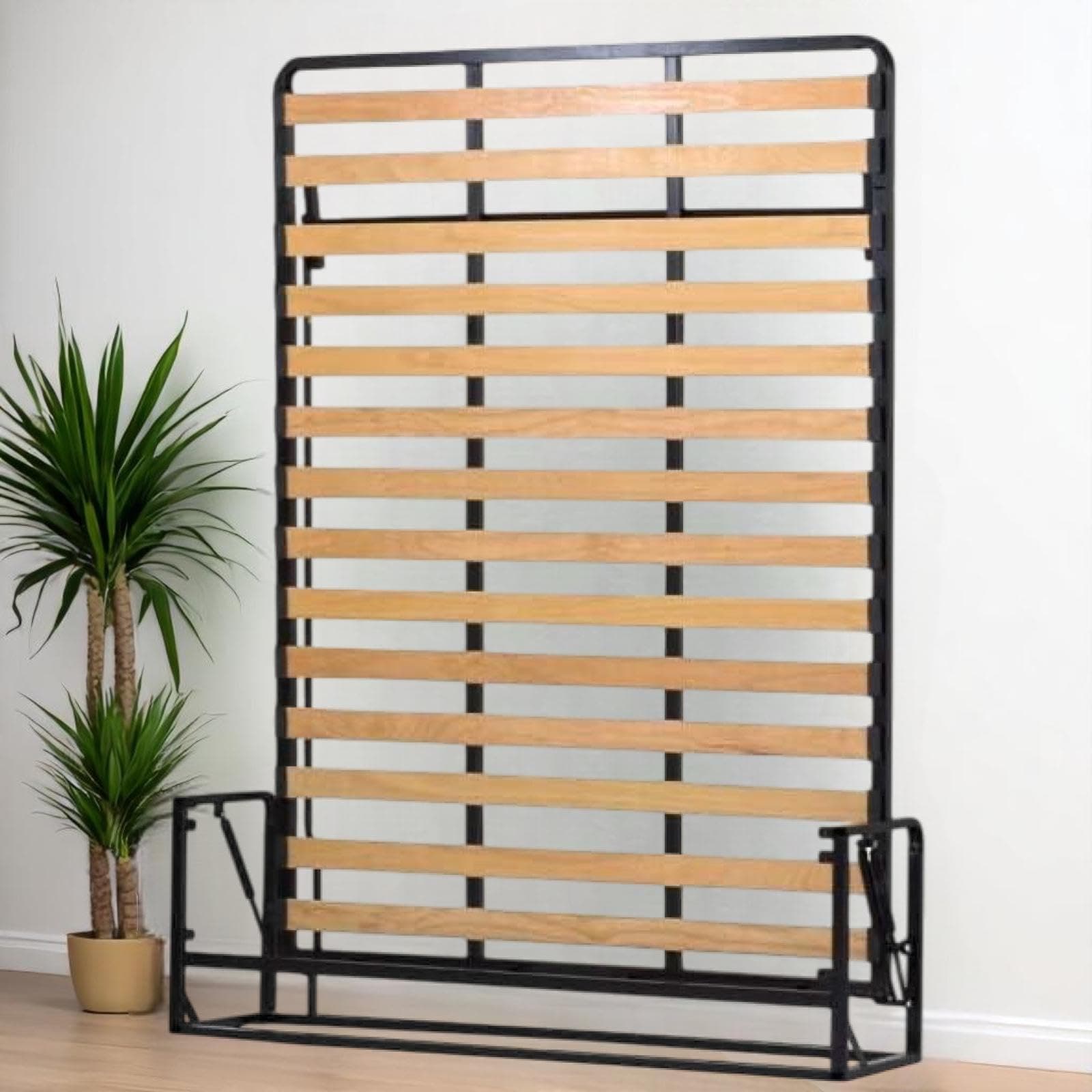 Murphy Bed - Classic Vertical Wall Bed - Fold Up - Space Saving Folding Bed Frame - Pull Down (140 cm x 190 cm)