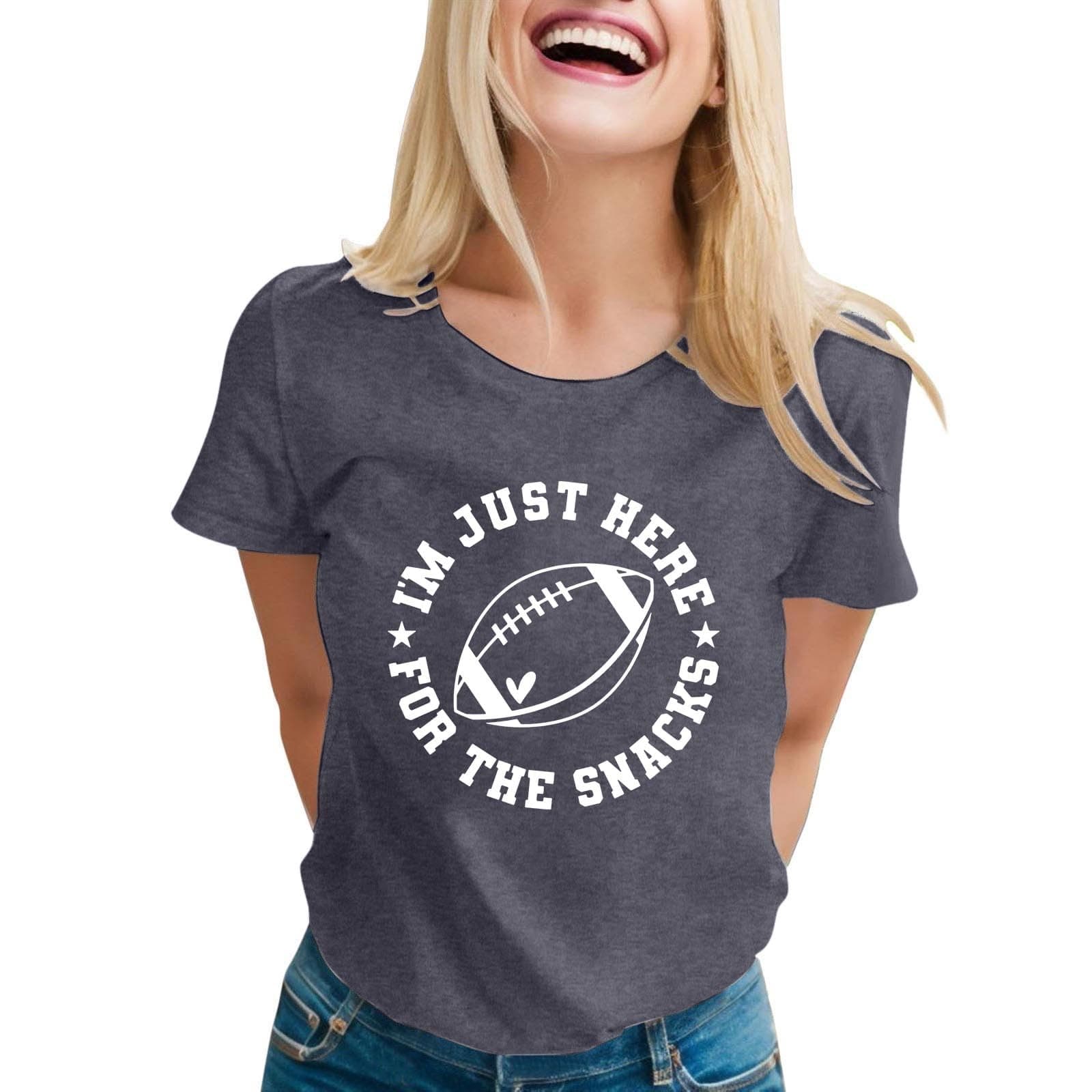 wjiNFDFGWomen's Rugby Jersy American Football Fans T Shirt Vintage Letter Prints Graphic Tee Short Sleeves Top