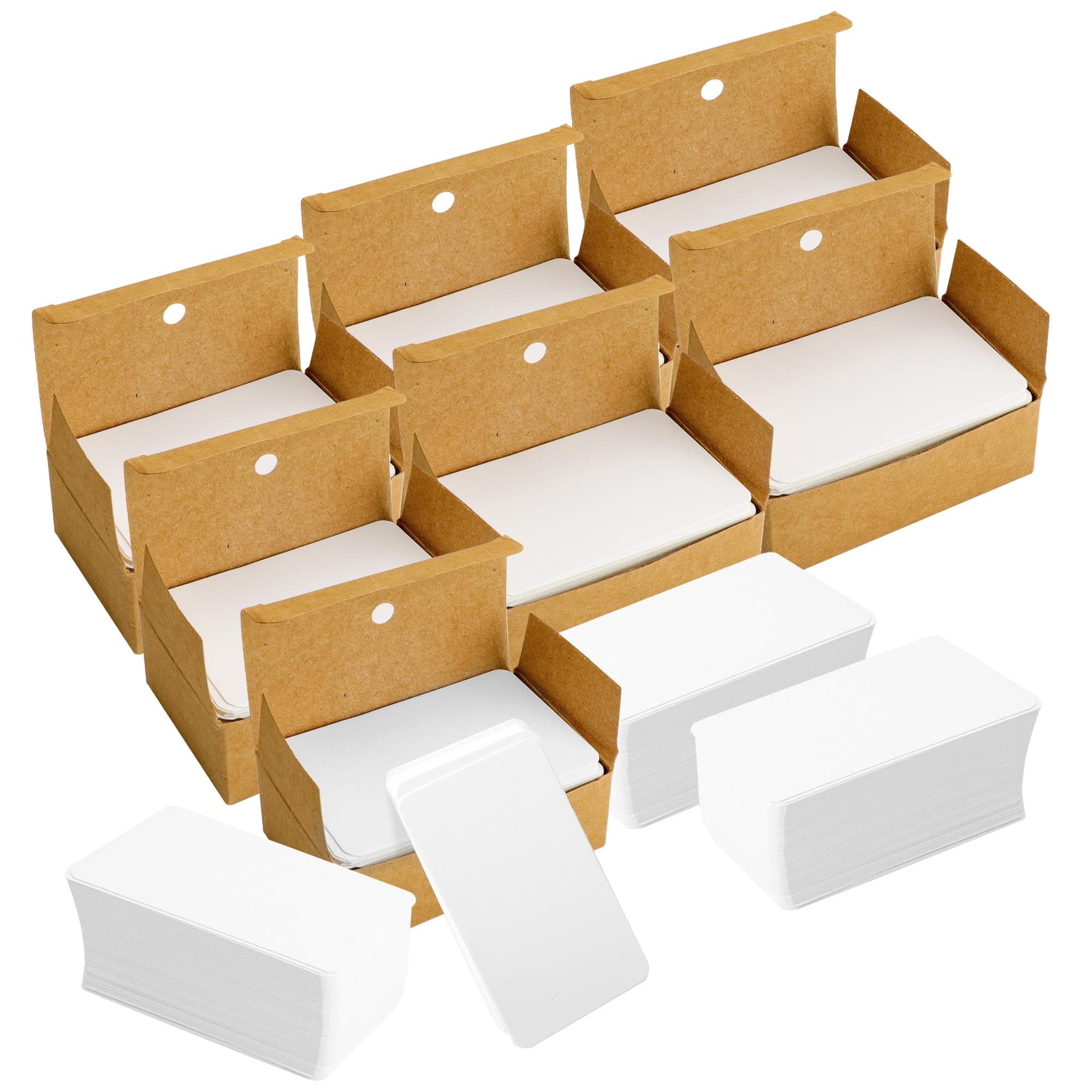 1000PCS White Blank Business Cards, 8.9 x 5.2cm Blank Kraft Paper Cards, DIY Flash Cards for School Home Activity Shorthand Study Memory